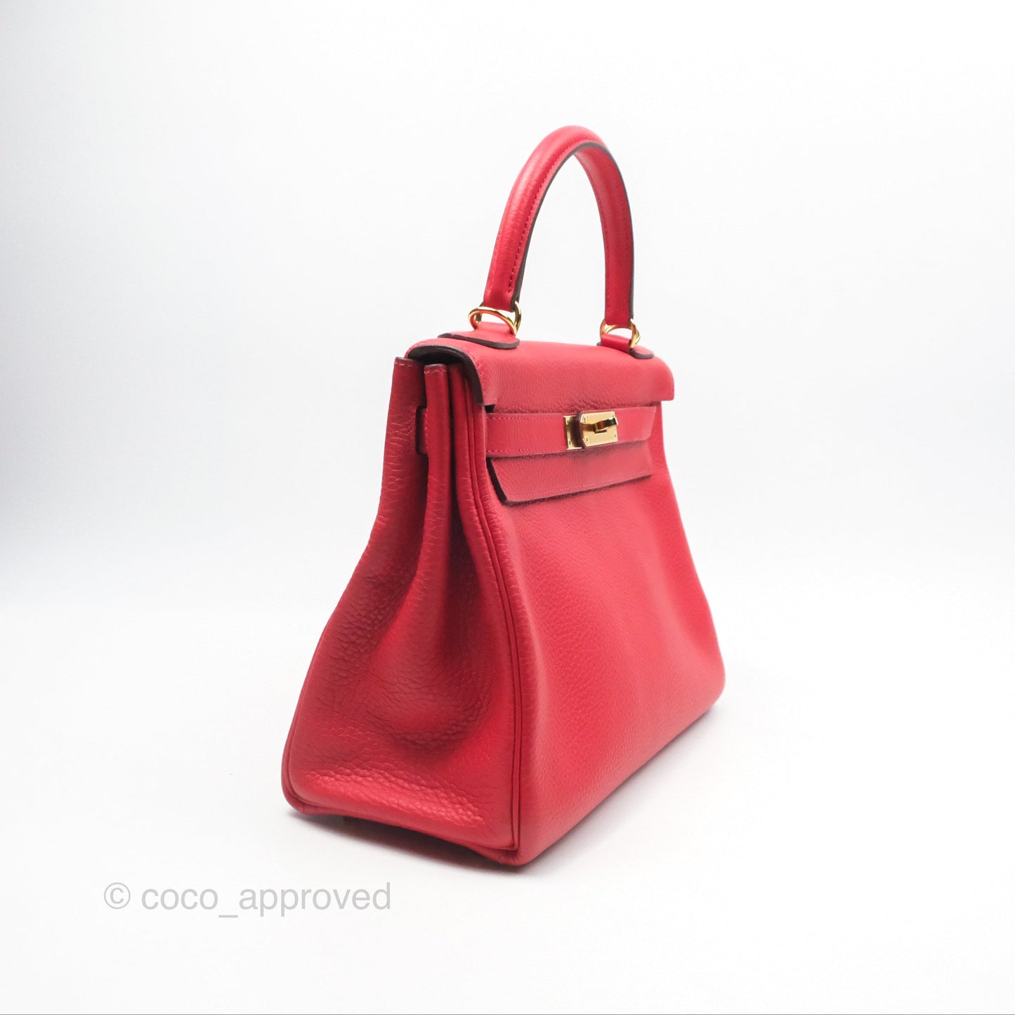 Hermès Kelly 28 Retourne Rouge Tomate S5 Clemence Gold Hardware