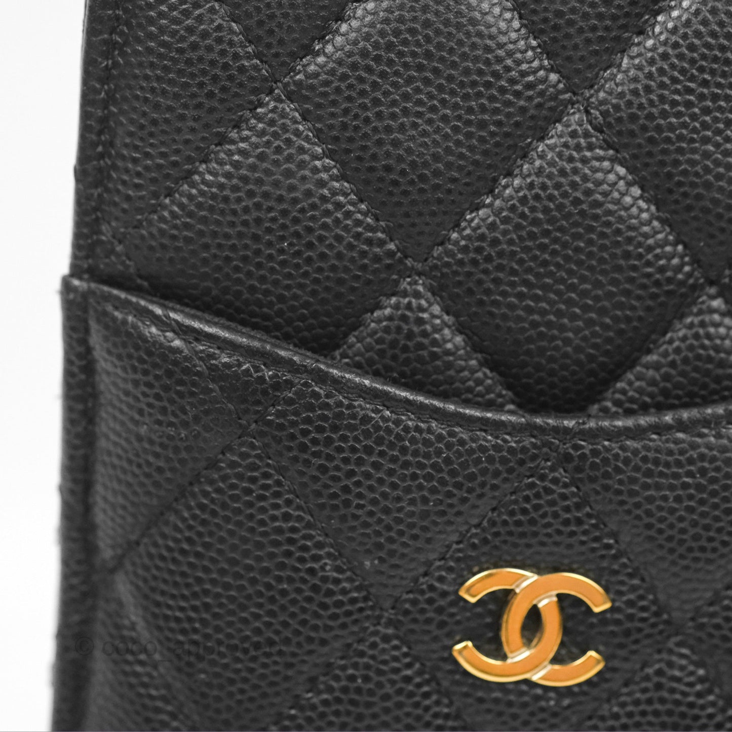 Chanel Classic Long Wallet Pouch Black Caviar
