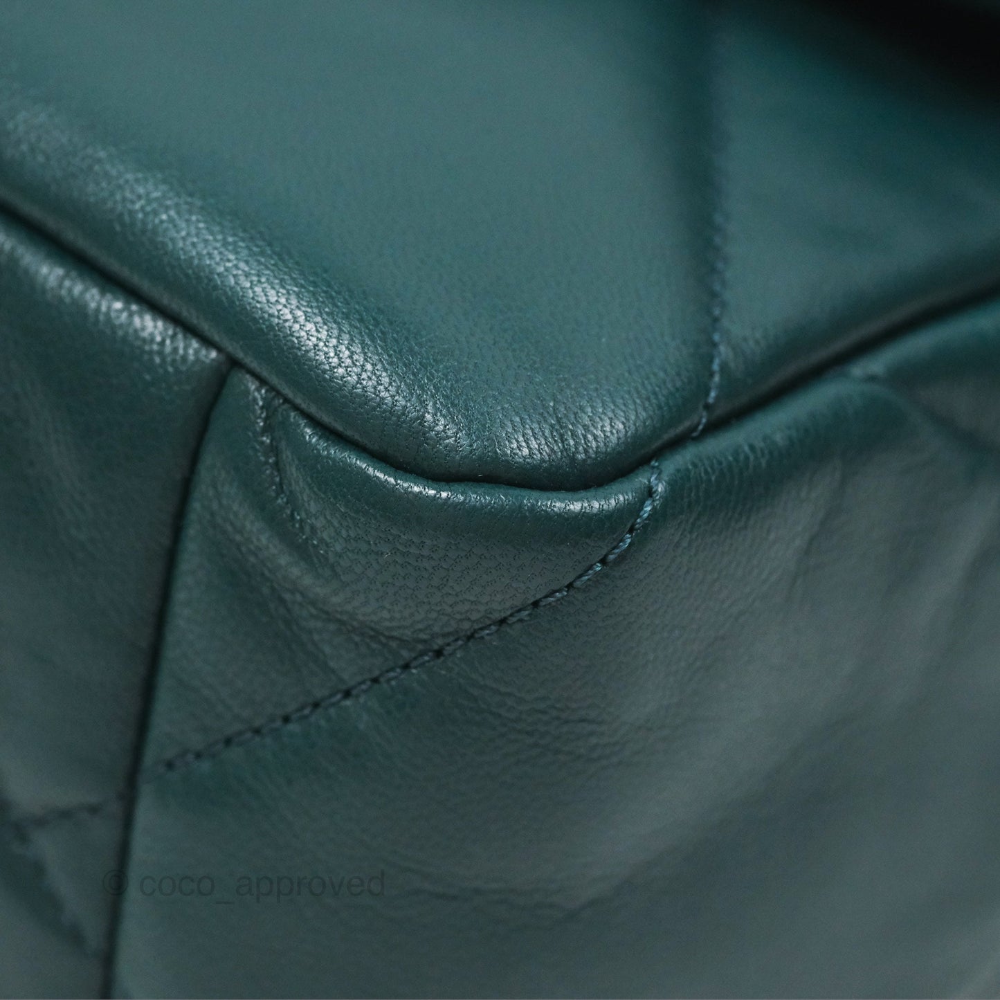 Chanel 19 Medium Green Goatskin Mixed Hardware