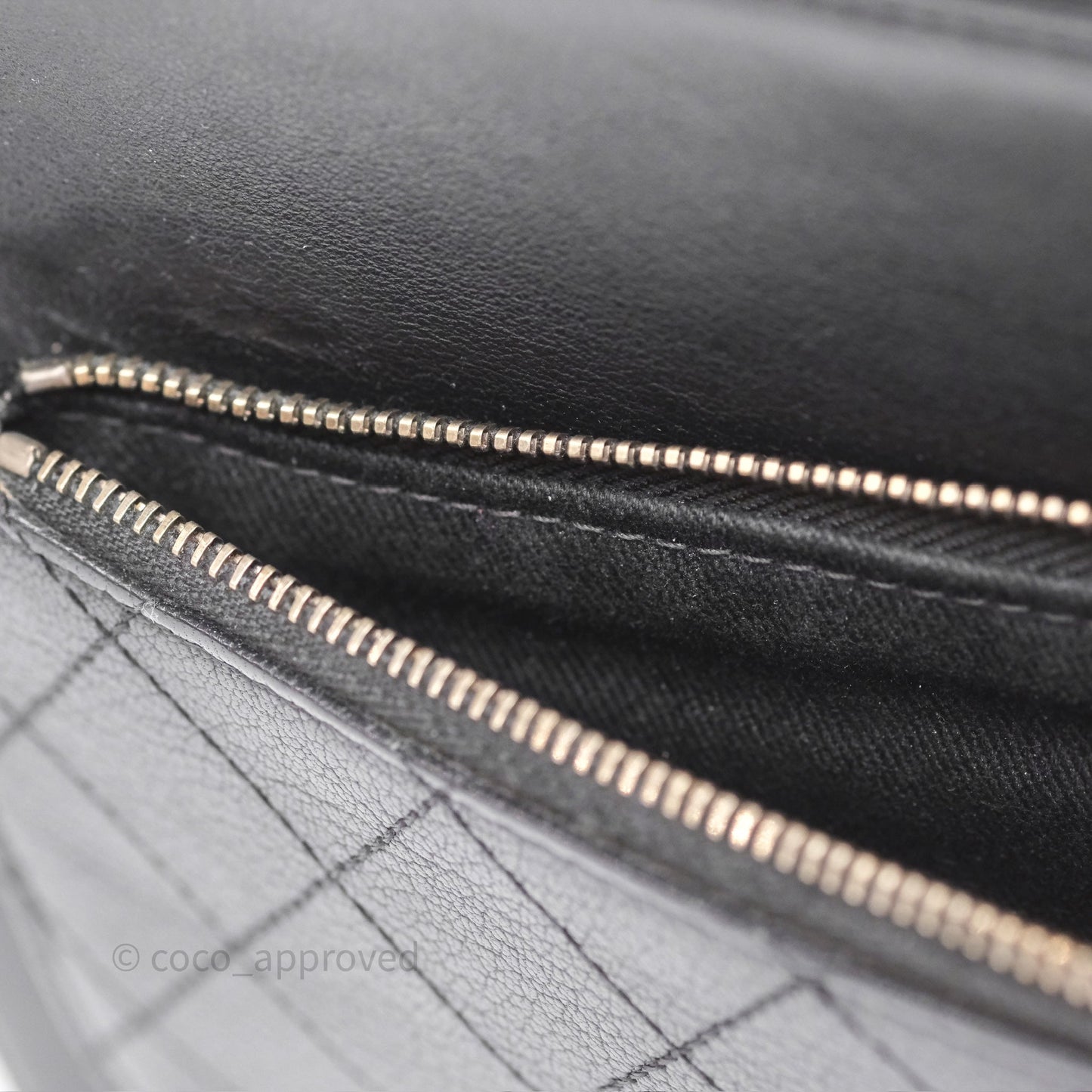 Chanel Coco Curve Vanity Black Calfskin & Goatskin Antique Gold Hardware
