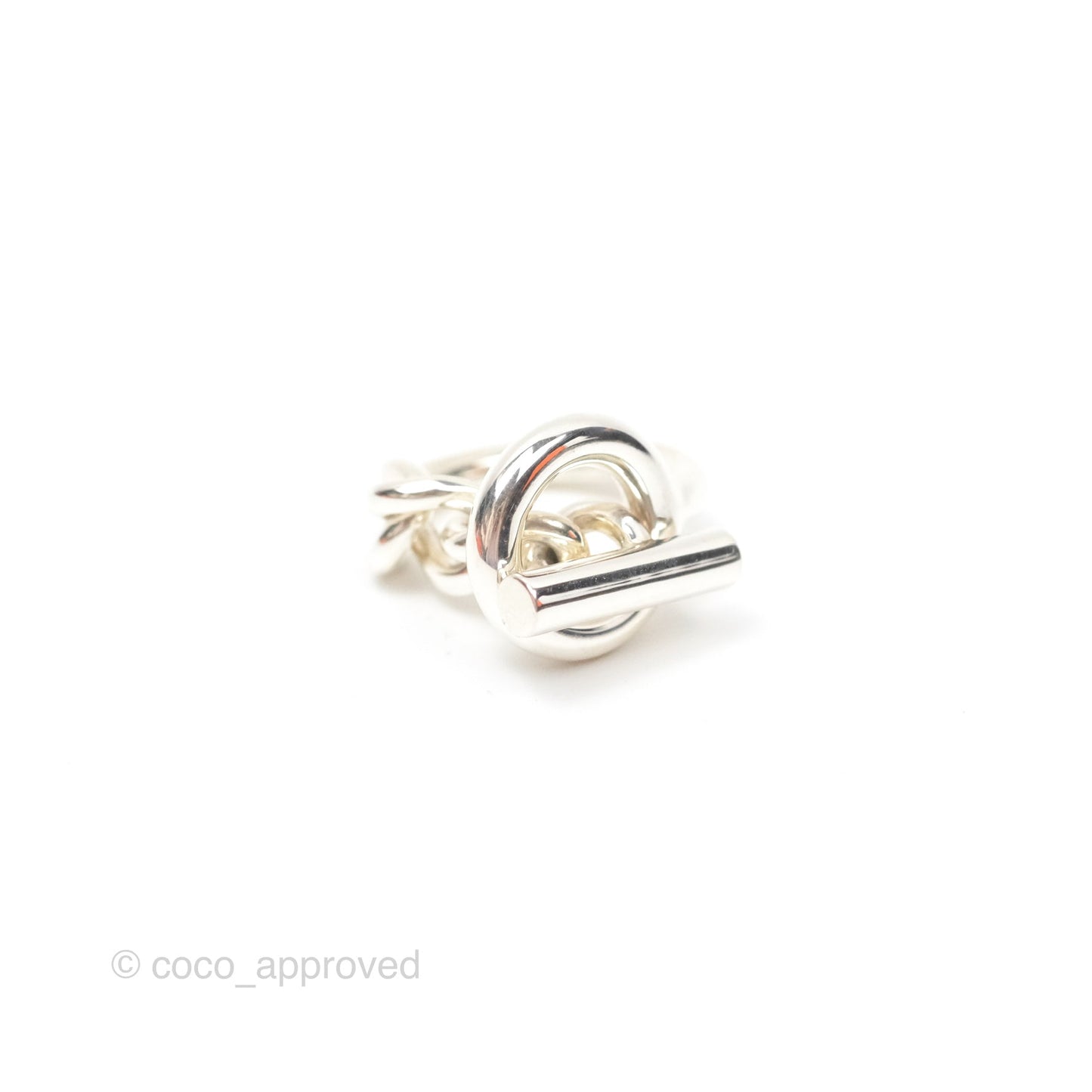 Hermes Croisette Ring Large Model Sterling Silver
