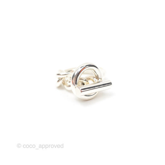 Hermes Croisette Ring Large Model Sterling Silver