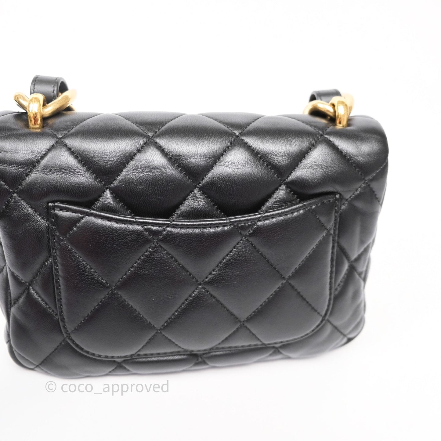 Chanel Small Funky Town Black Lambskin Aged Gold Hardware