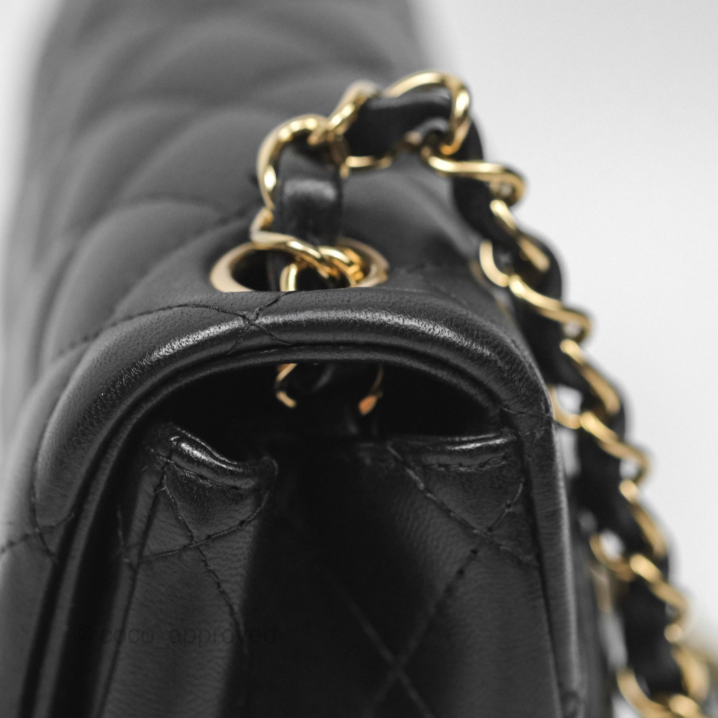 Chanel Mini Square Black Lambskin Gold Hardware