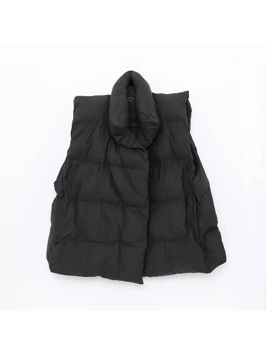 Luxury Balenciaga Wrap Puffer Padded Vest Black