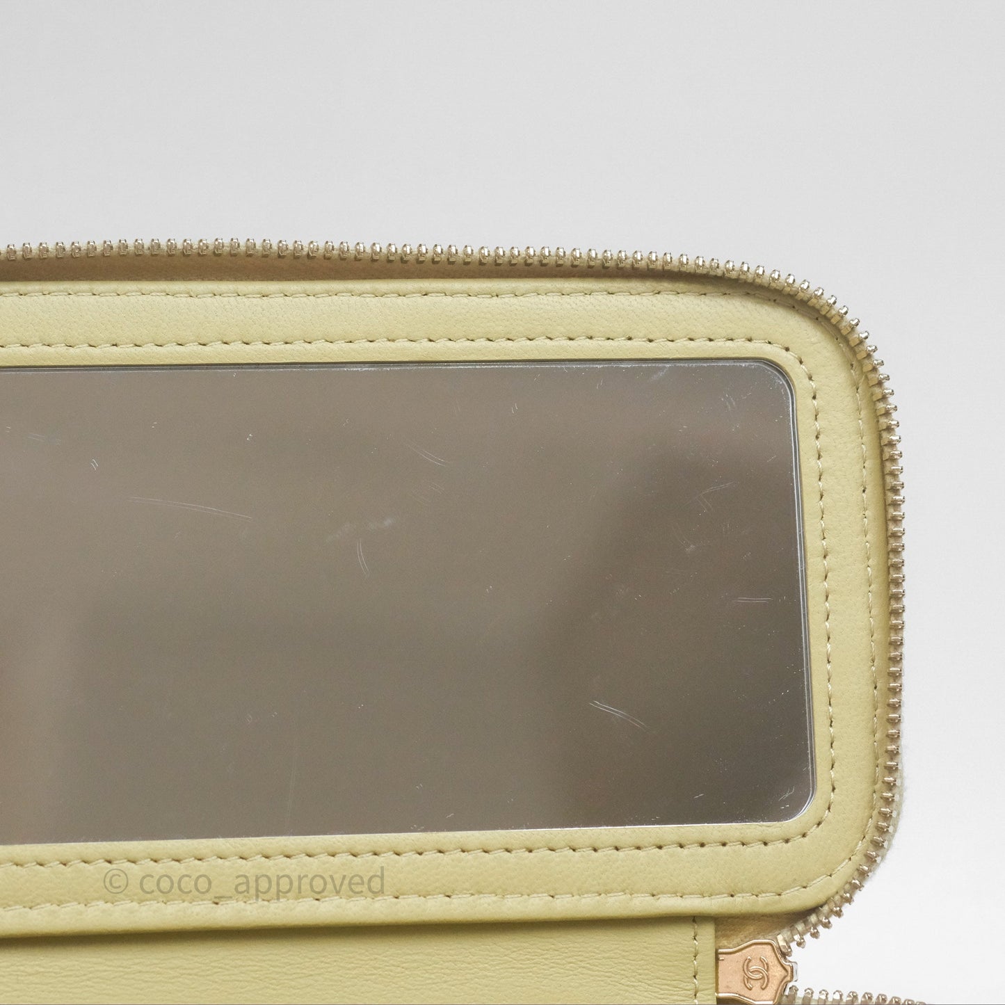 Chanel Top Handle Vanity with Chain Olive Green Lambskin Aged Gold Hardware