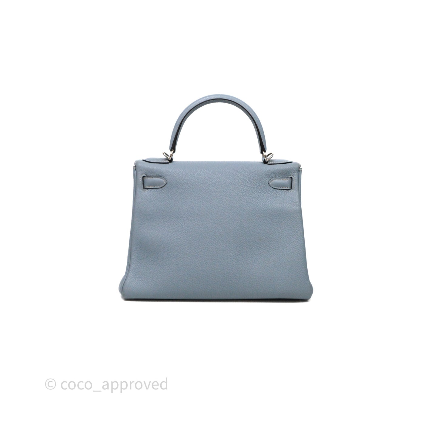 Hermès Kelly 28 Bleu Lin J7 Togo Palladium Hardware