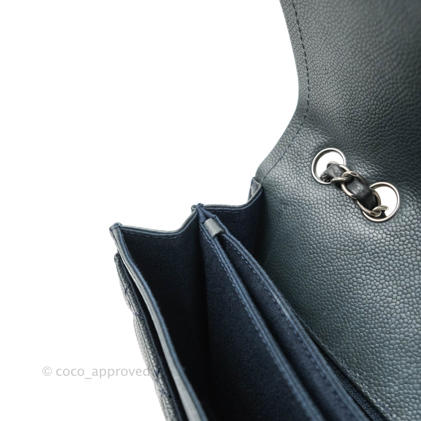 Chanel Medium Flap Caviar Ruthenium Hardware