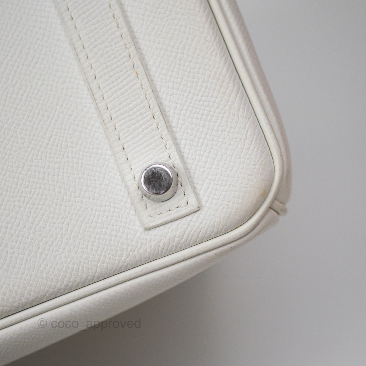 Hermès Birkin 30 Retourne White Epsom Palladium Hardware