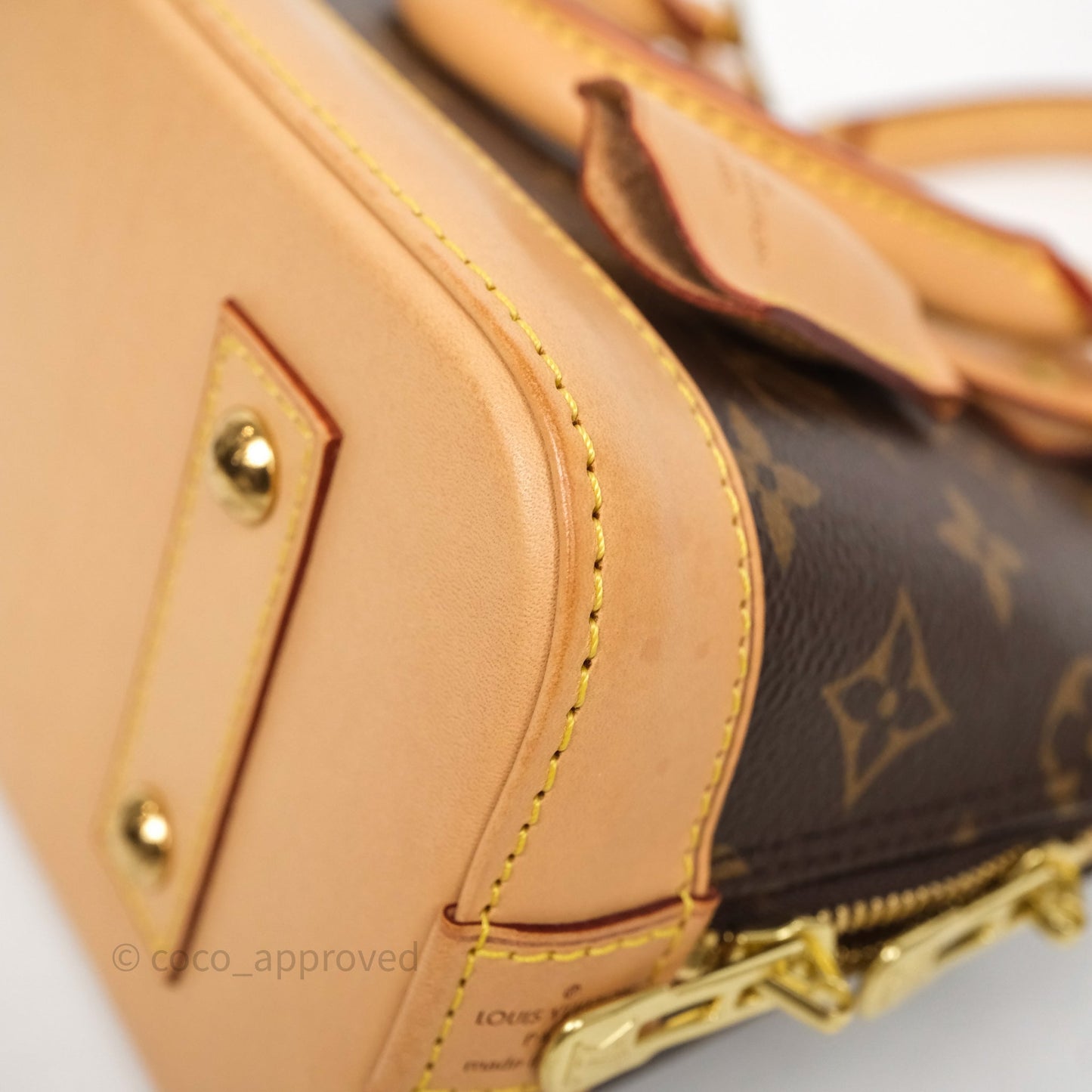 Louis Vuitton Monogram Alma BB Bag Gold Hardware