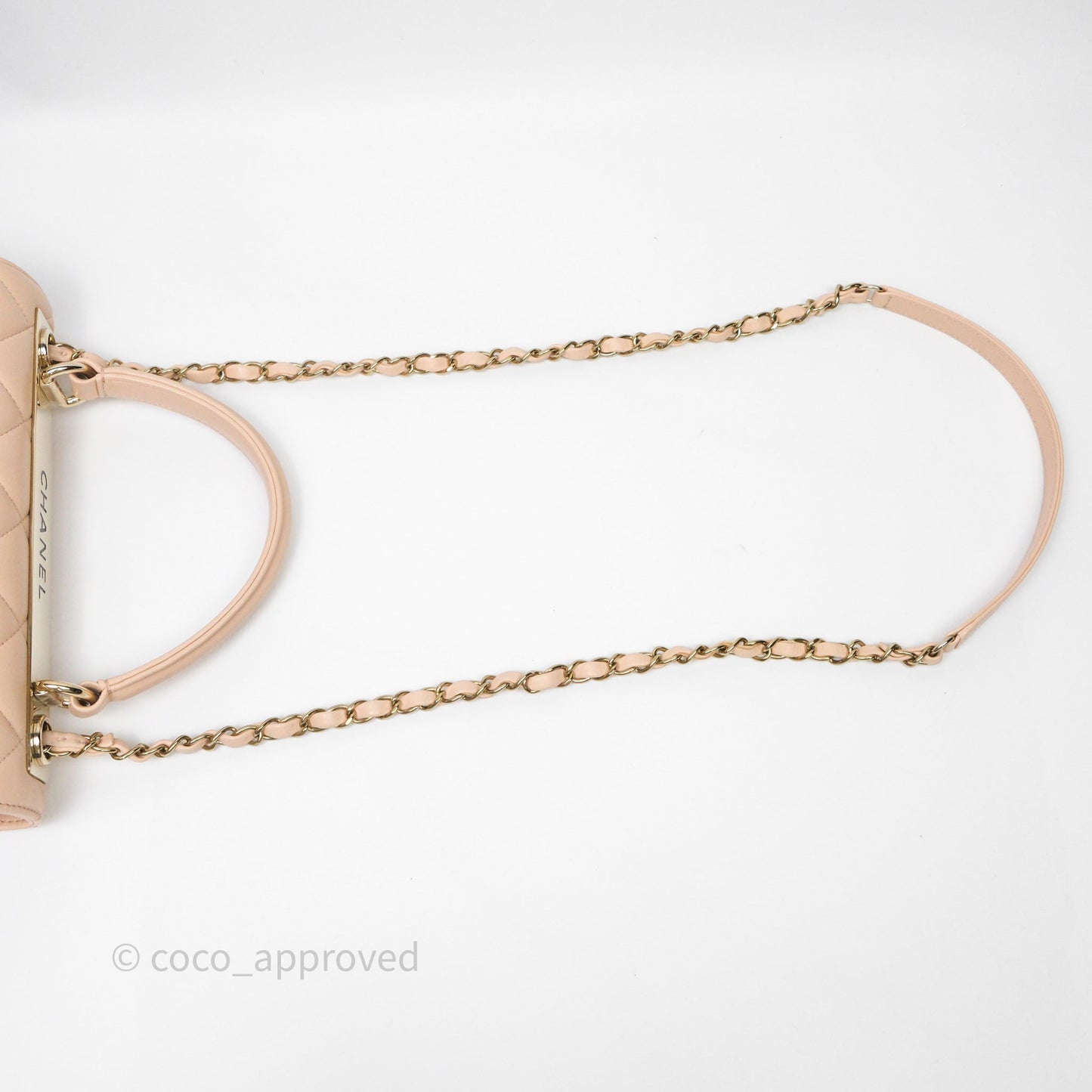 Chanel Small Trendy CC Beige Lambskin Gold Hardware