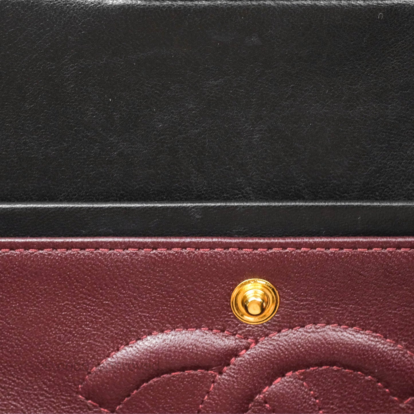 Chanel Classic M/L Medium Flap Quilted Black Lambskin Gold Hardware