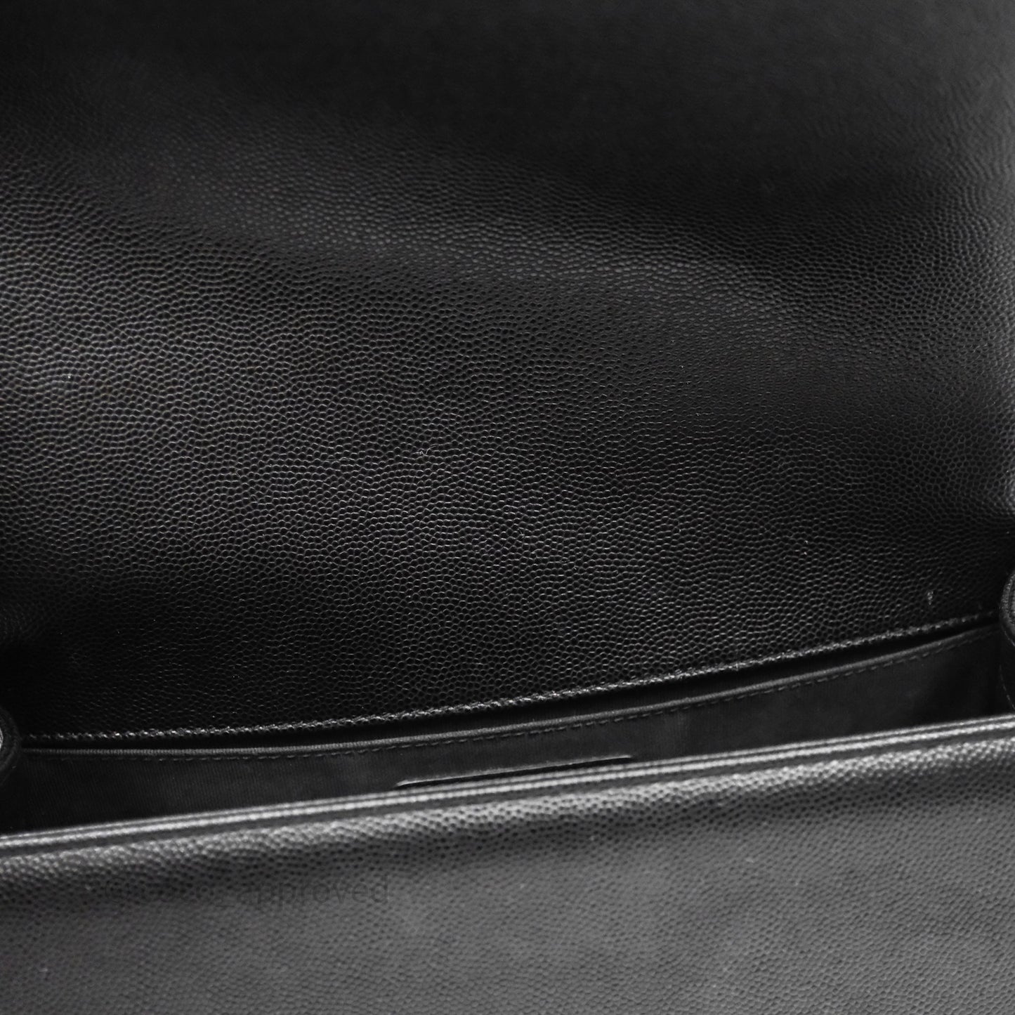 Chanel Quilted Medium Boy Black Caviar Ruthenium Hardware