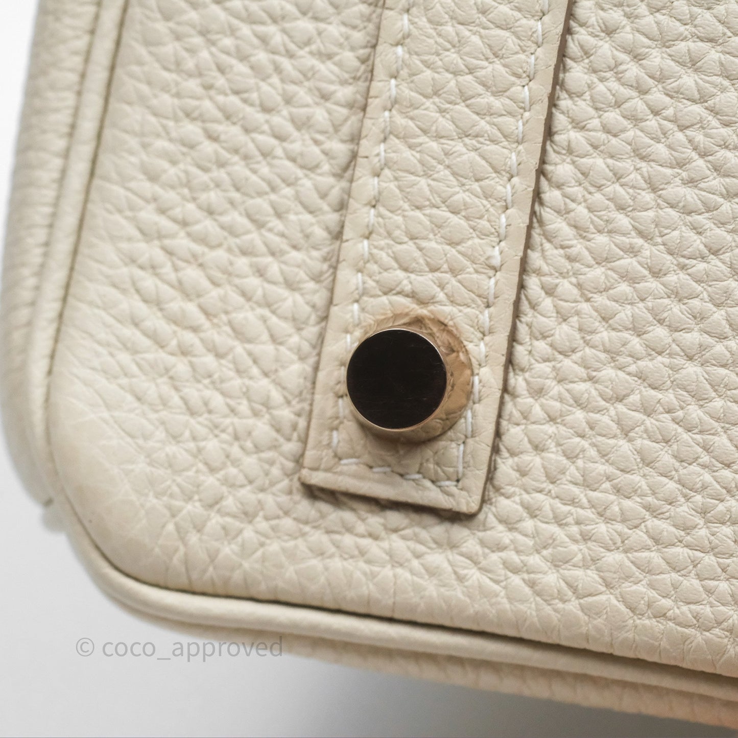 Hermès Birkin 25 Retourne Craie 10 Togo Gold Hardware