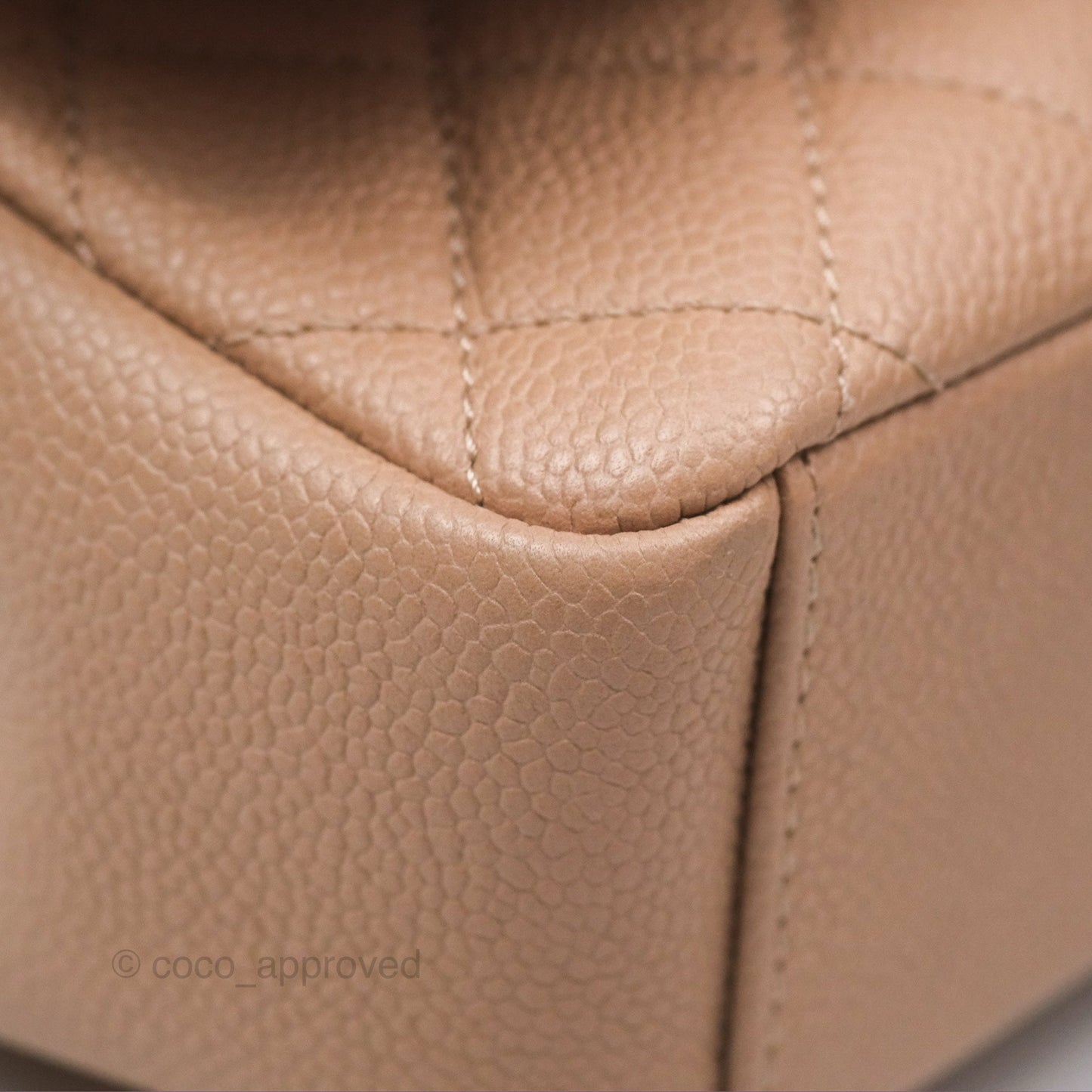 Chanel Quilted Medium CC Filigree Flap Beige Black Caviar