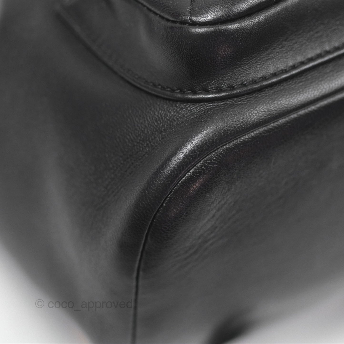 Chanel Quilted Small Duma Drawstring Backpack Black Lambskin