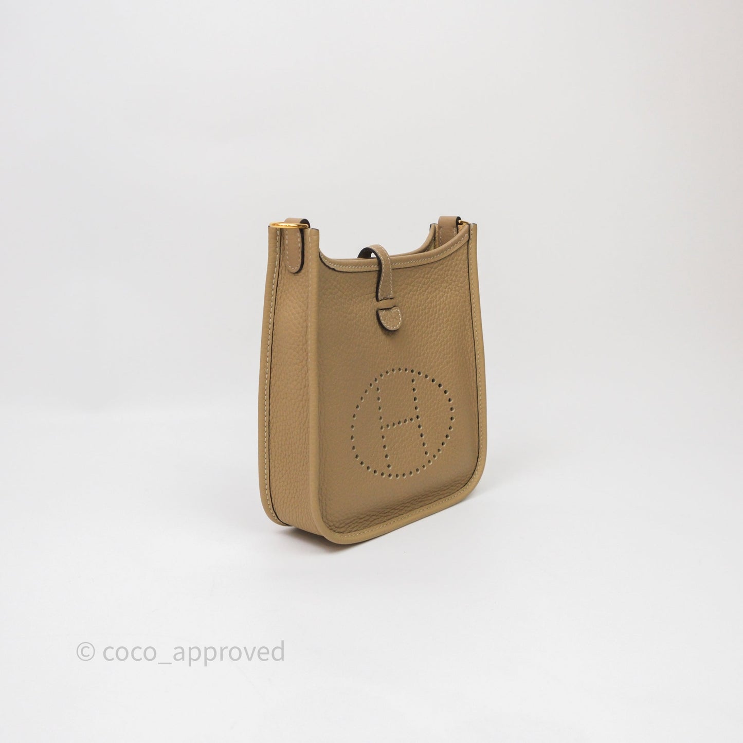 Hermès Mini Evelyne 16 Trench S2 Clemence Gold Hardware