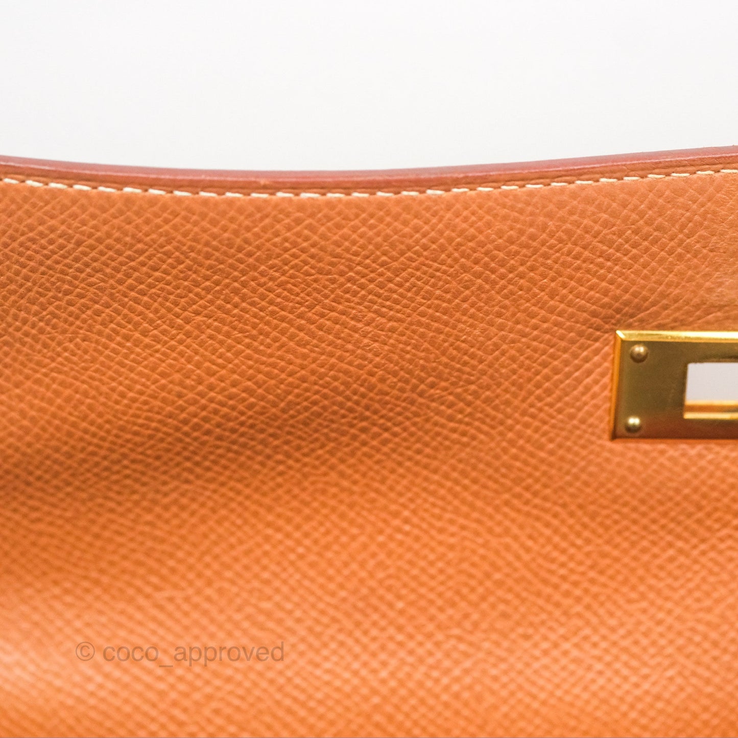 Hermès Kelly 32 Sellier Gold Epsom Gold Hardware