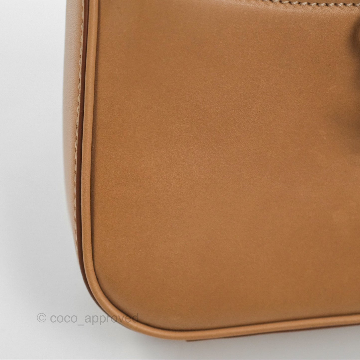 Saint Laurent Mini Le 5 À 7 Tan Calfskin Bronze Brass Hardware