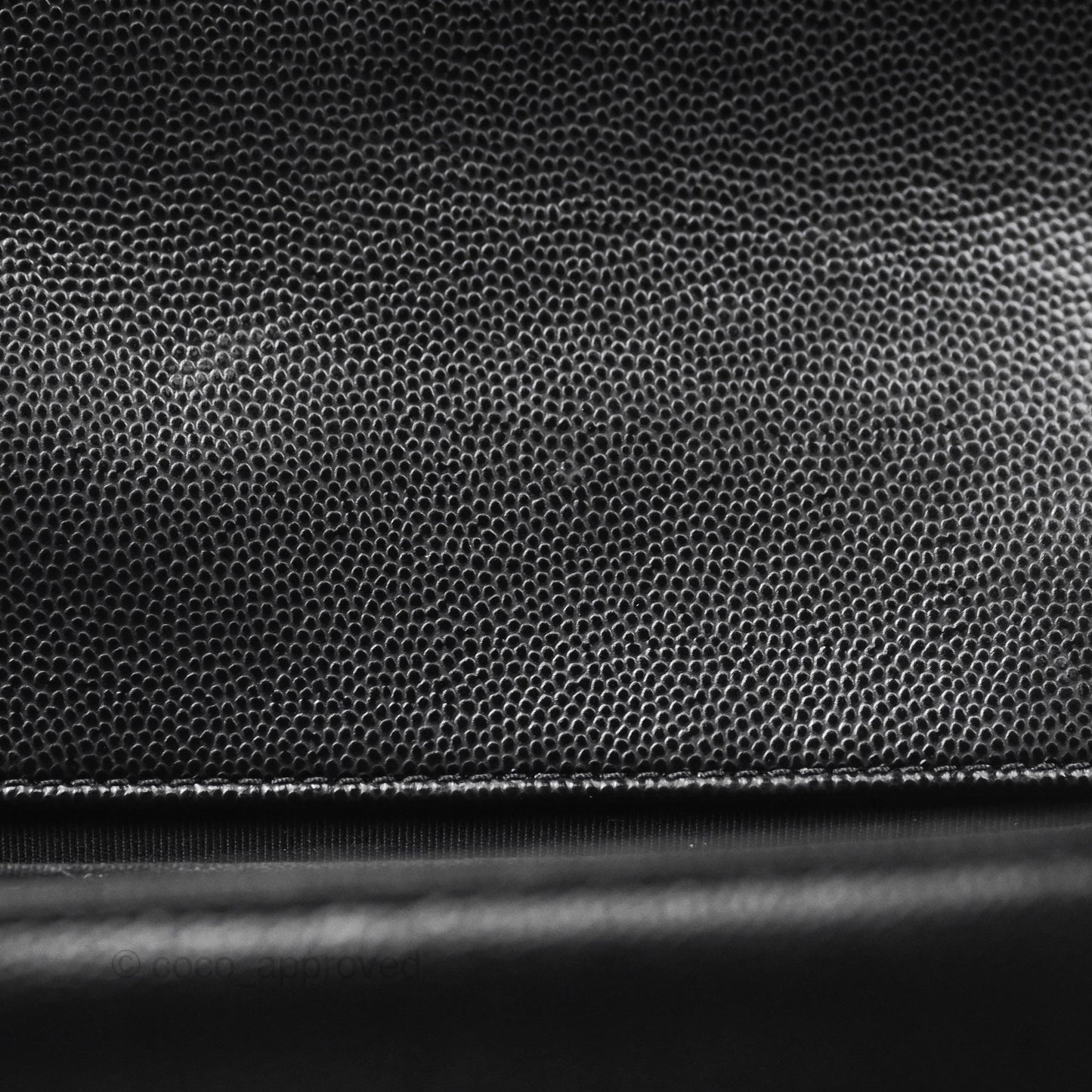 Chanel Medium Boy Quilted Black Caviar Ruthenium Hardware