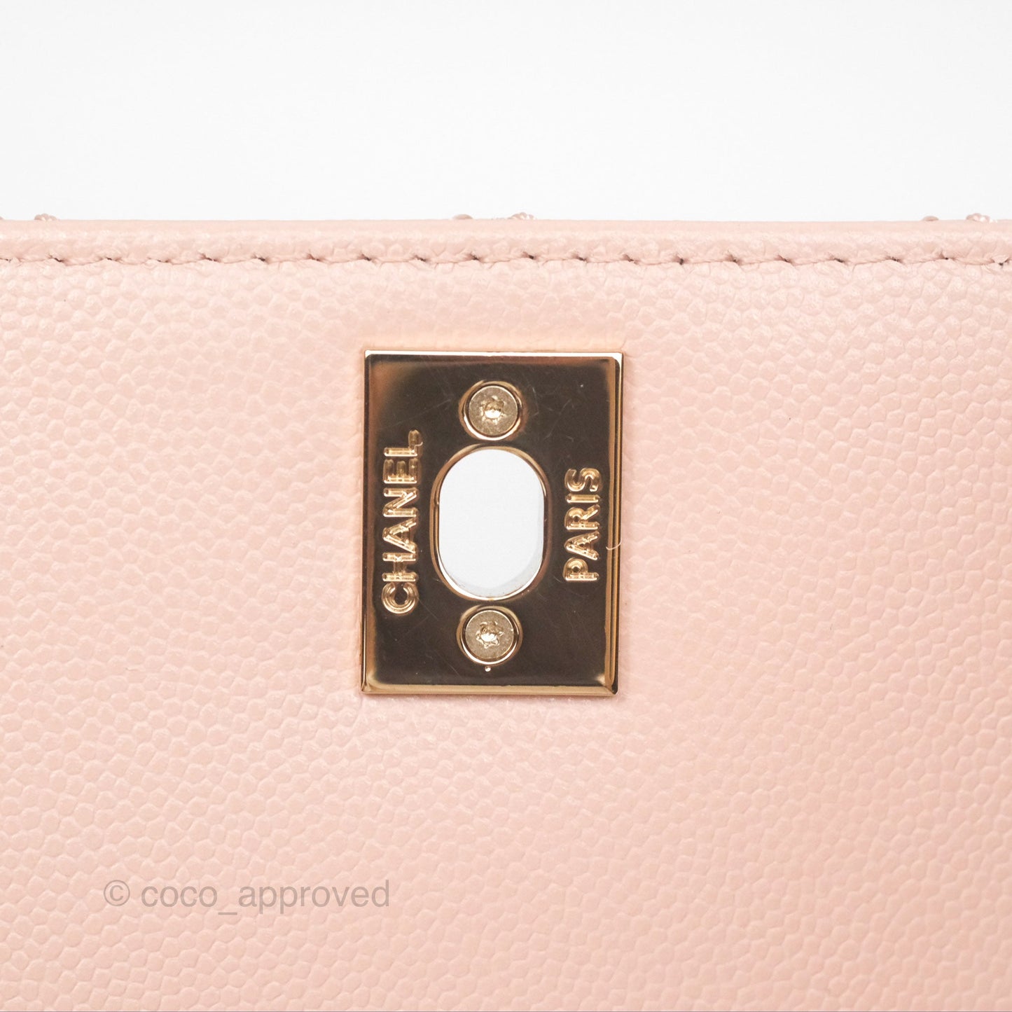 Chanel Small Coco Handle Light Pink Caviar Gold Hardware