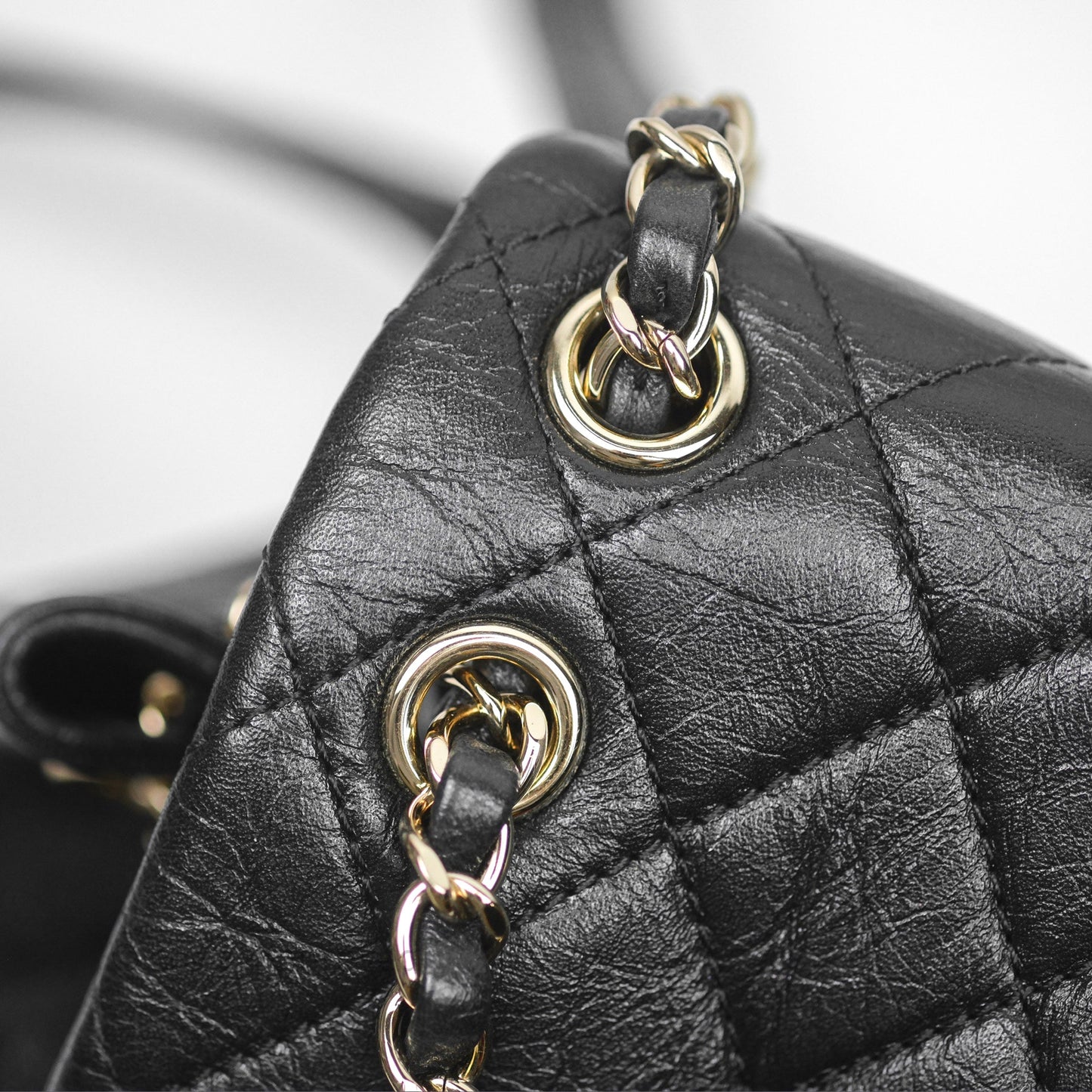 Chanel Quilted Small Duma Drawstring Backpack Black Calfskin Gold Hardware