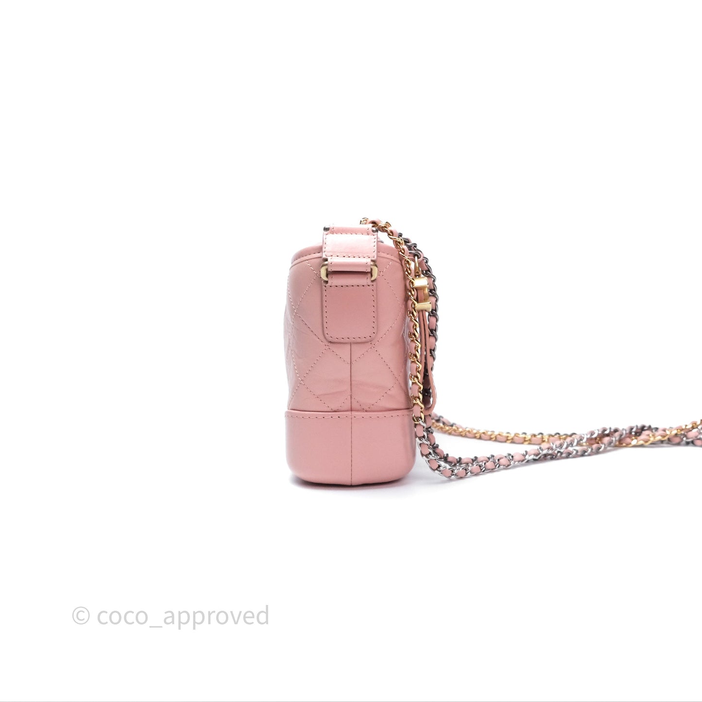 Chanel Small Gabrielle Hobo Quilted Pink Aged Calfskin