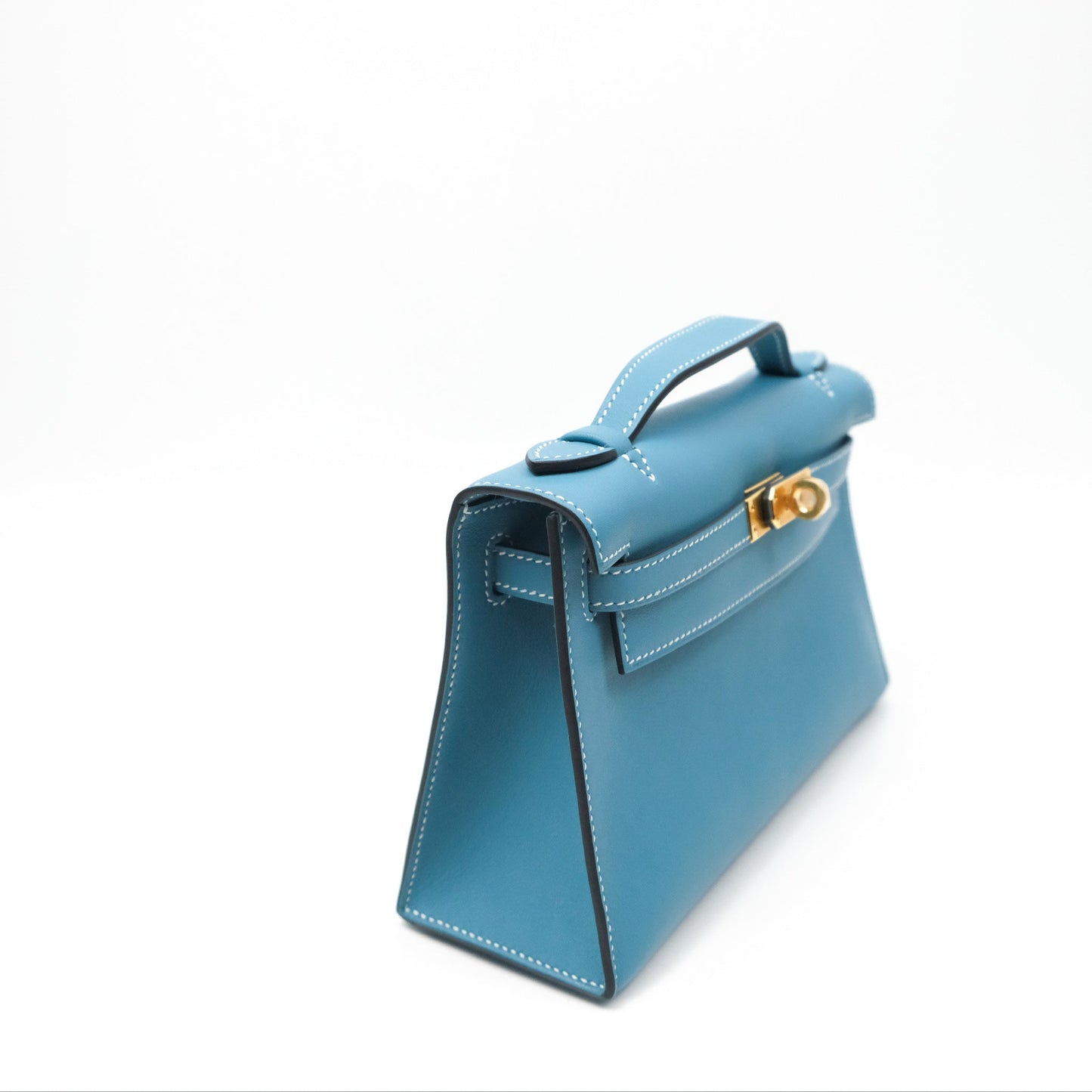 Hermès Kelly Mini Pochette Bleu Jean Swift Gold Hardware