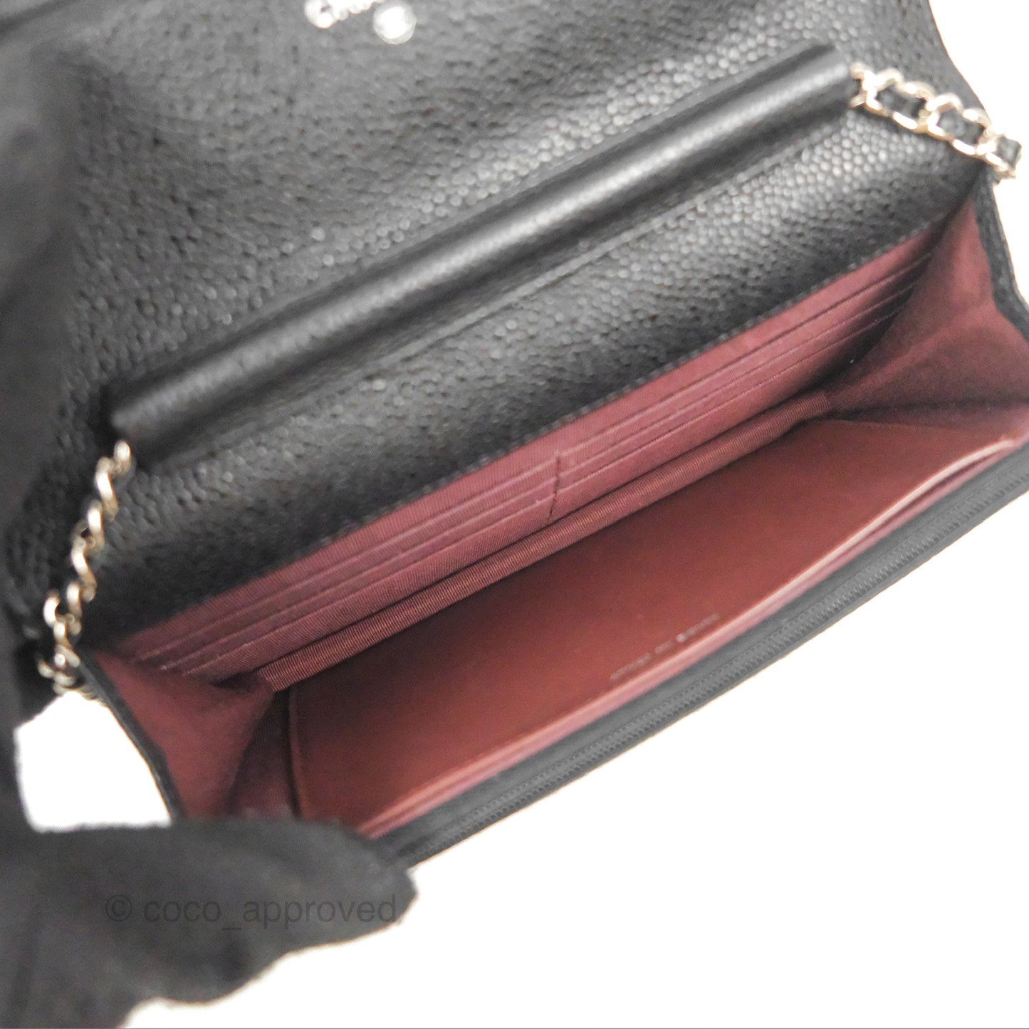 Chanel Quilted WOC Black Caviar Silver Hardware