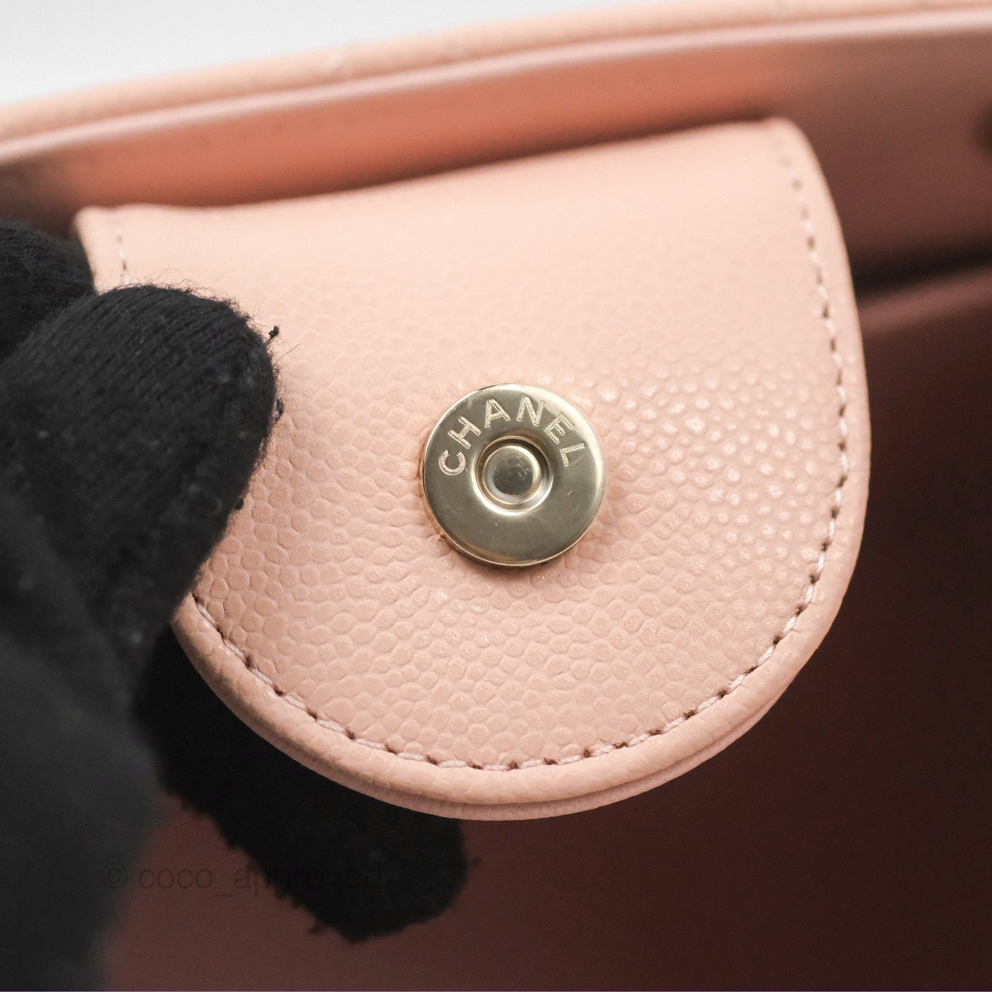 Chanel Mini Bucket Tote Pink Caviar Gold Hardware 22S