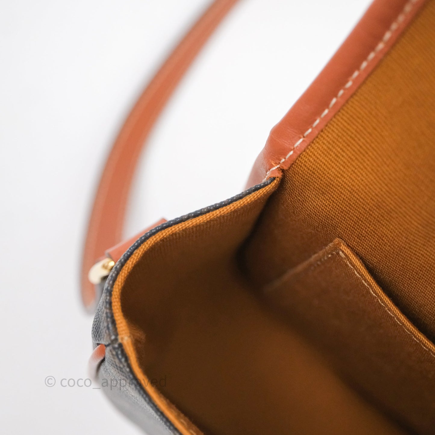 Celine Medium Folco Bag Triomphe Canvas Tan