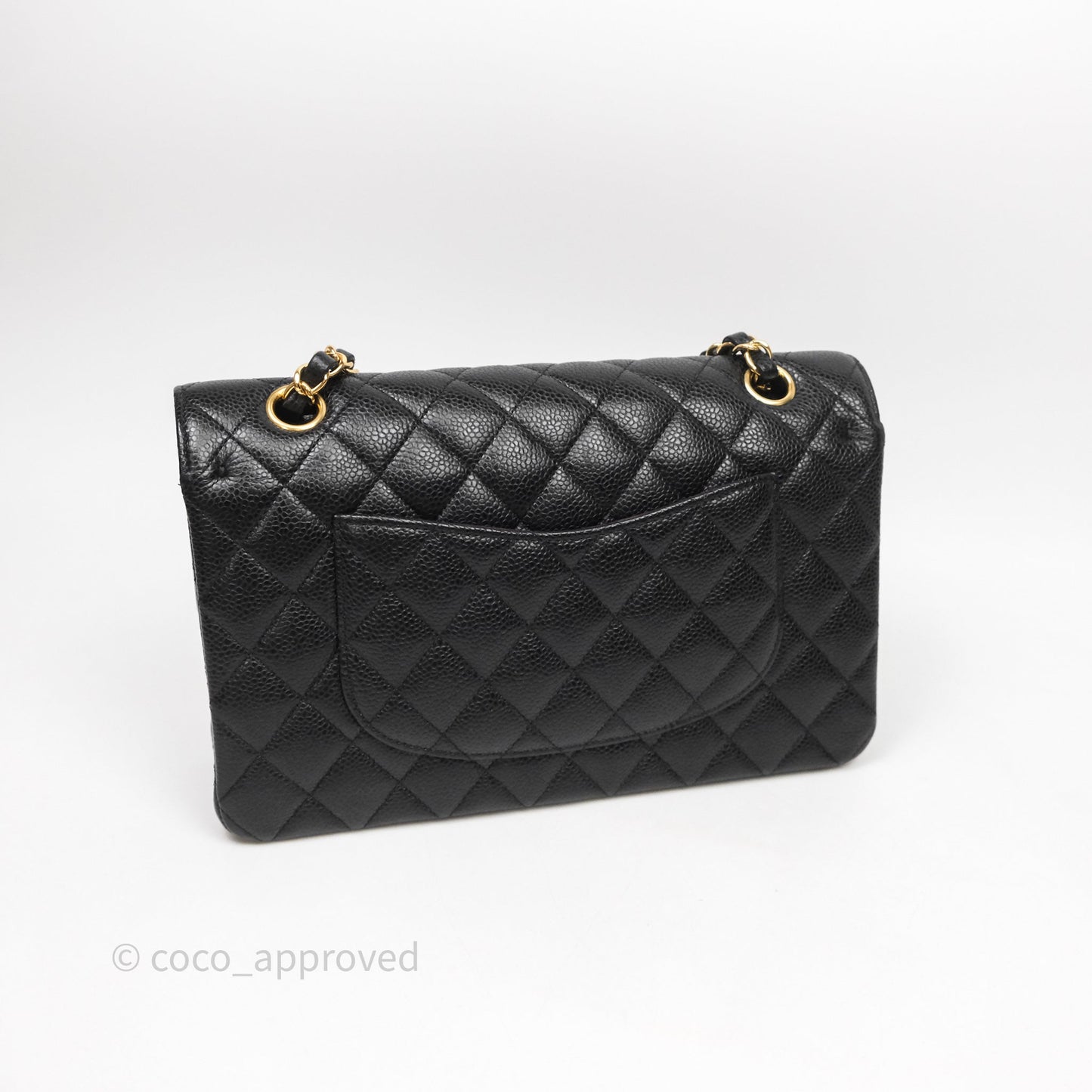 Chanel Classic Medium Flap Quilted Black Caviar Gold Hardware