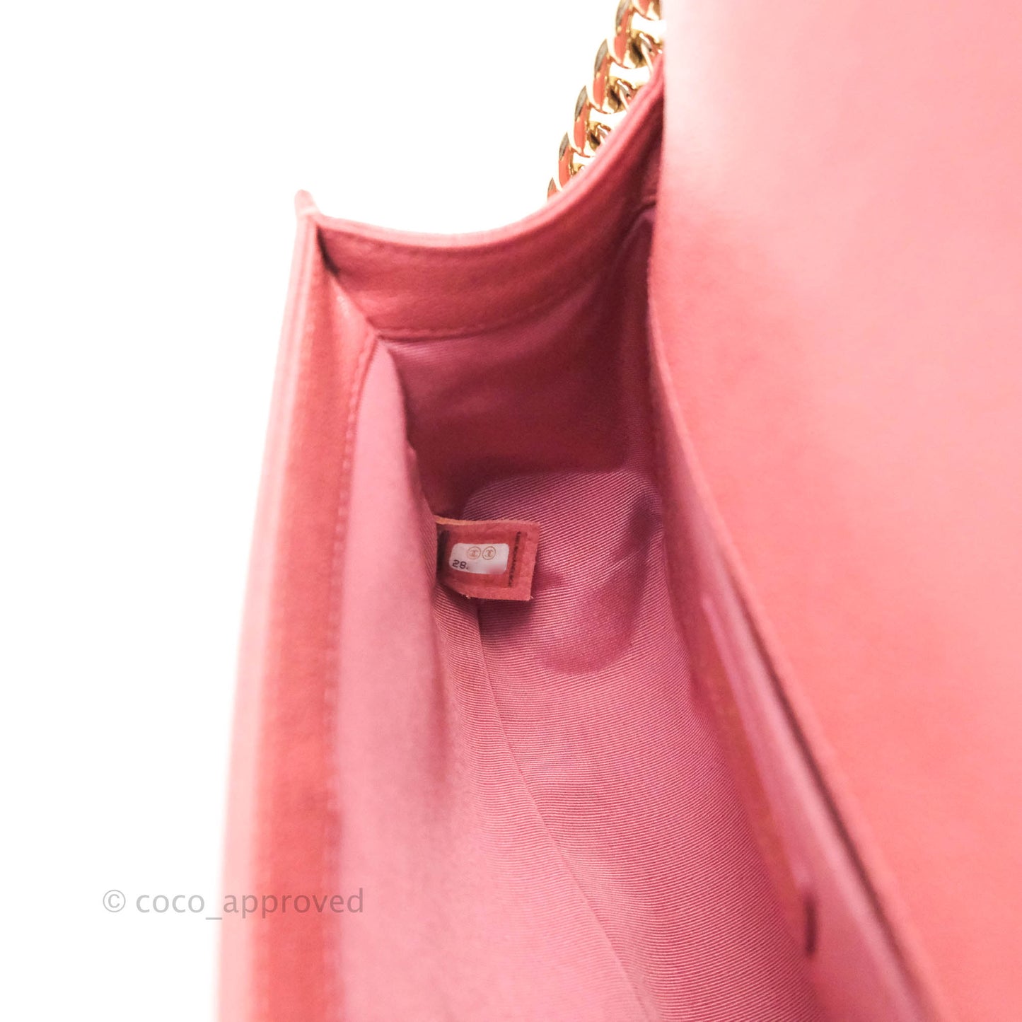 Chanel Boy Chevron Medium Pink Caviar Gold Hardware