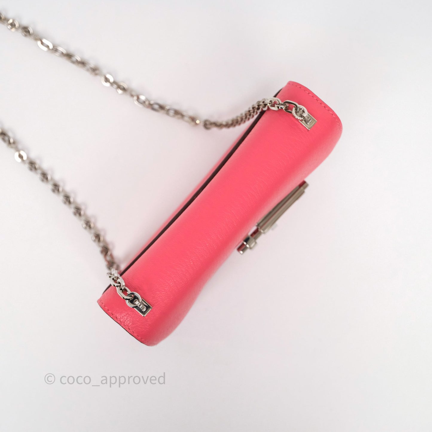 Hermès Mini Verrou Chaine Bag Rose Lipstick U5 Chevre Mysore Palladium Hardware