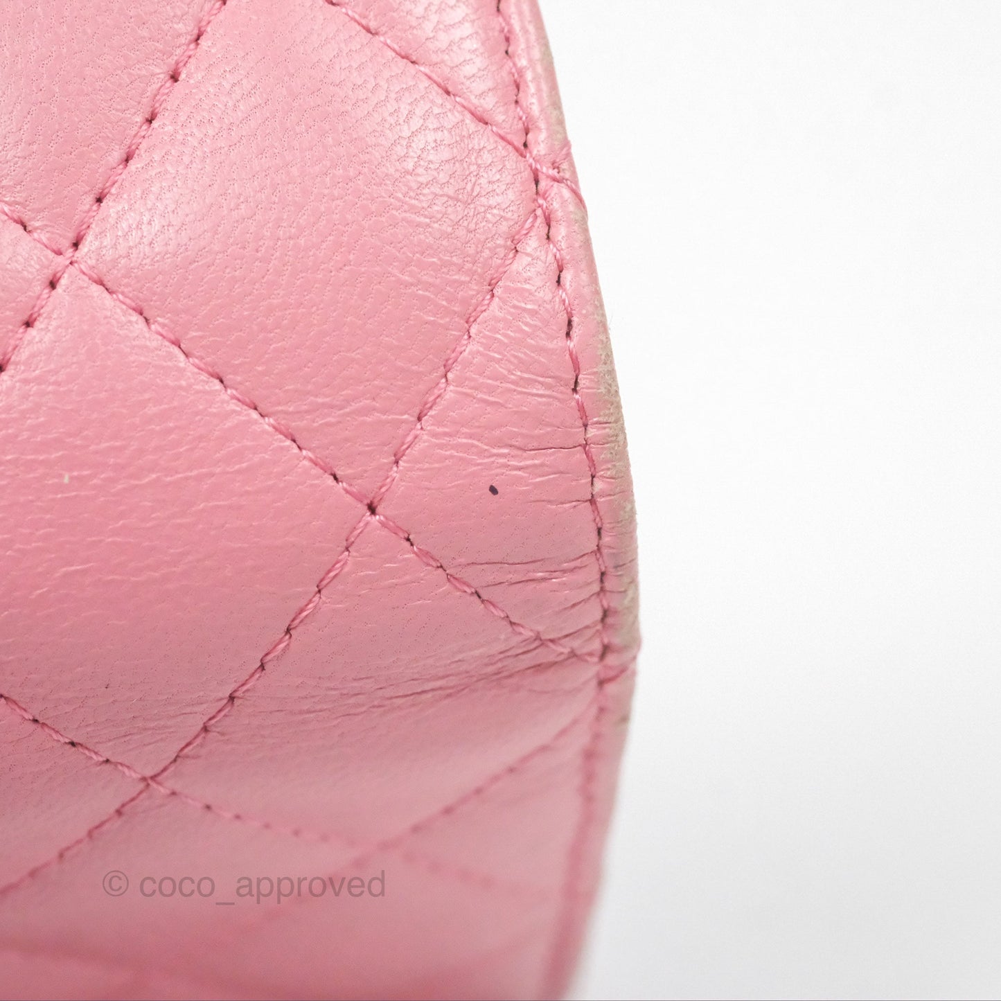 Chanel Quilted Flap Card Holder Pink Lambskin Silver Hardware