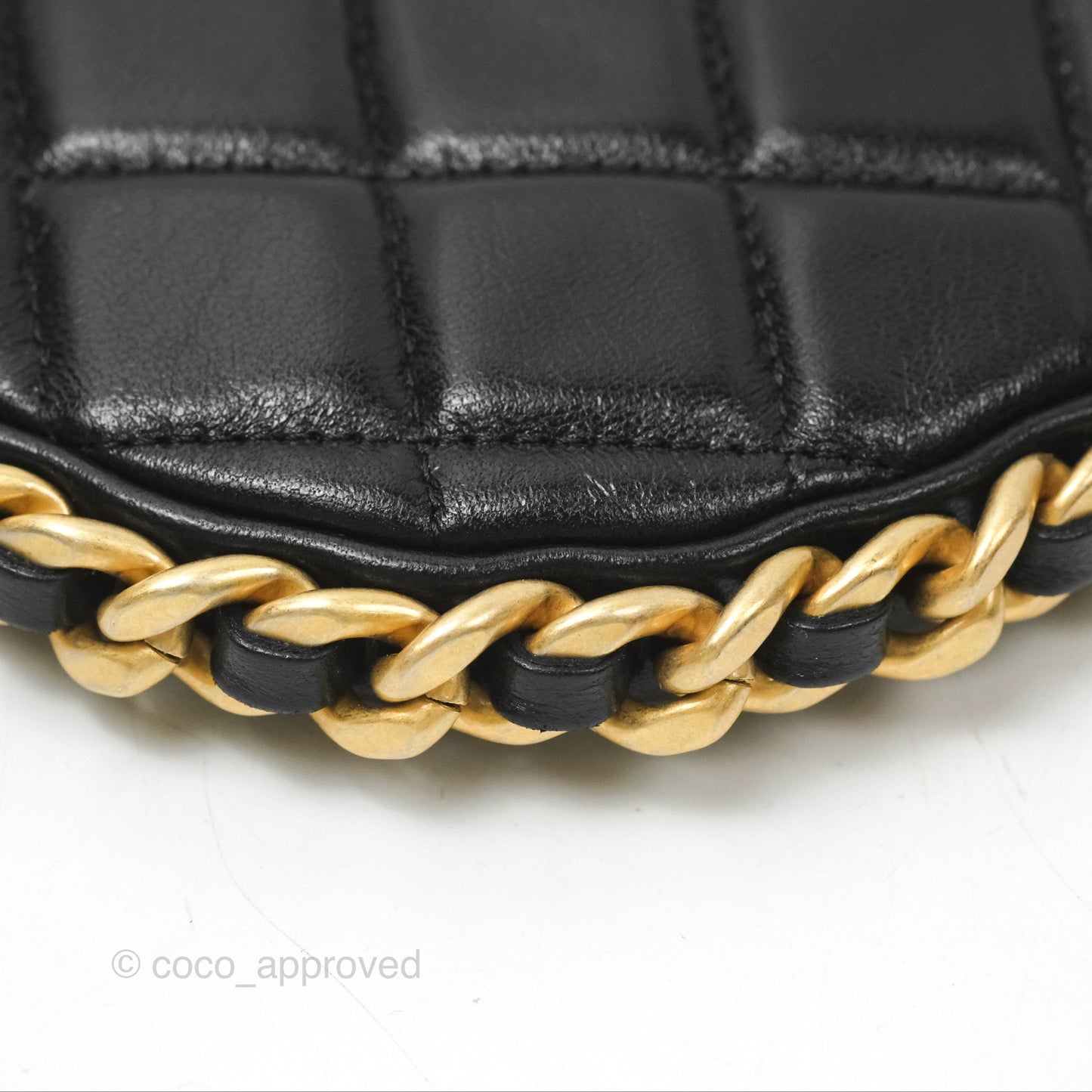 Chanel Chain Around Hobo Bag Black Lambskin Aged Gold Hardware 23B