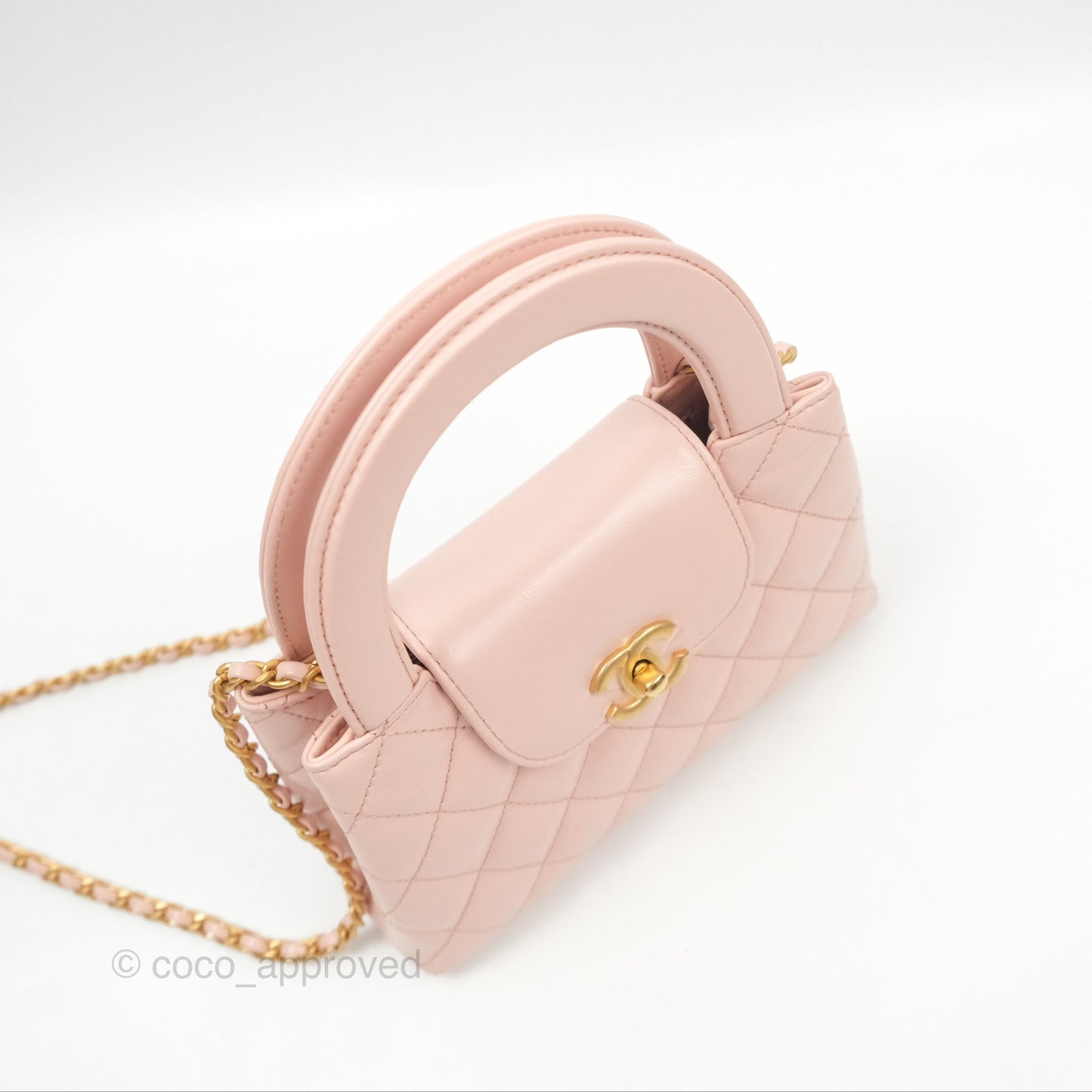 Chanel Kelly Bag Light Pink Shiny Calfskin Aged Gold Hardware