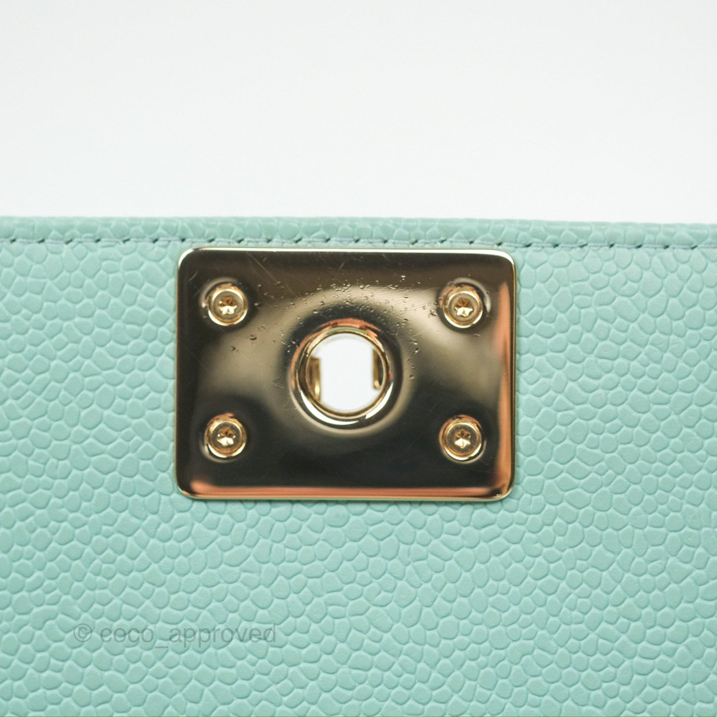 Chanel Quilted North South Boy Flap Tiffany Green Caviar Gold Hardware