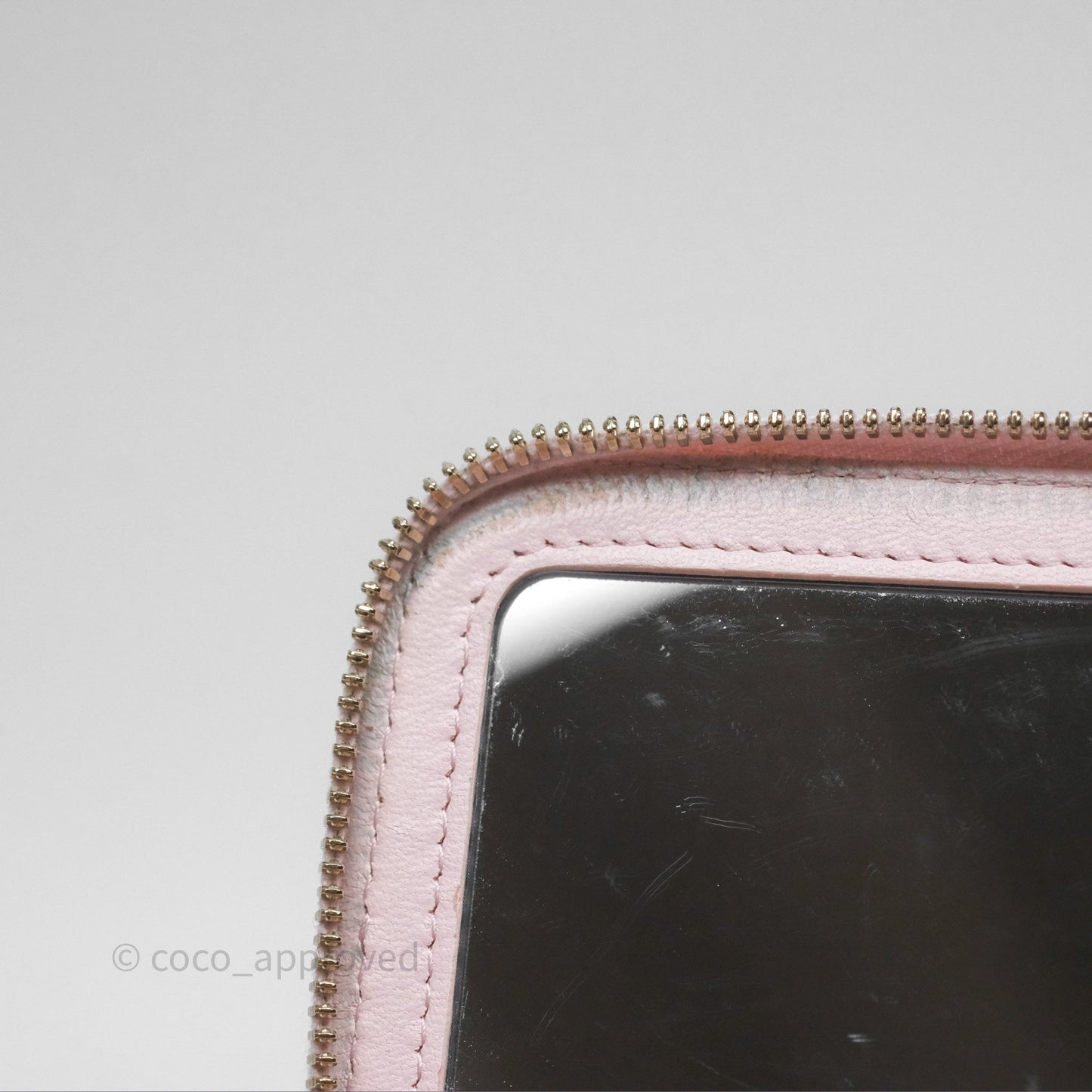 Chanel Vanity Rectangular Top Handle Light Pink Lambskin Gold Hardware