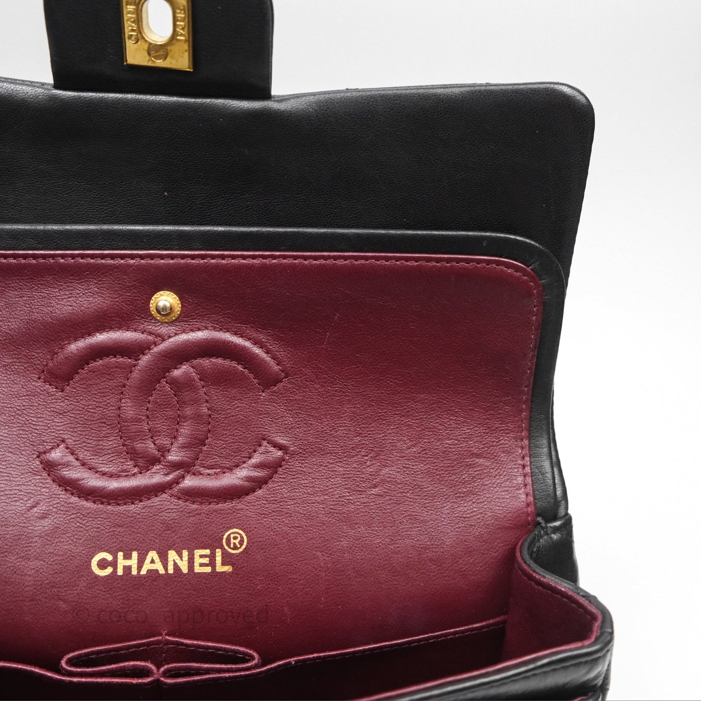 Chanel Classic Vintage Small Flap Black Lambskin 24K Gold Hardware