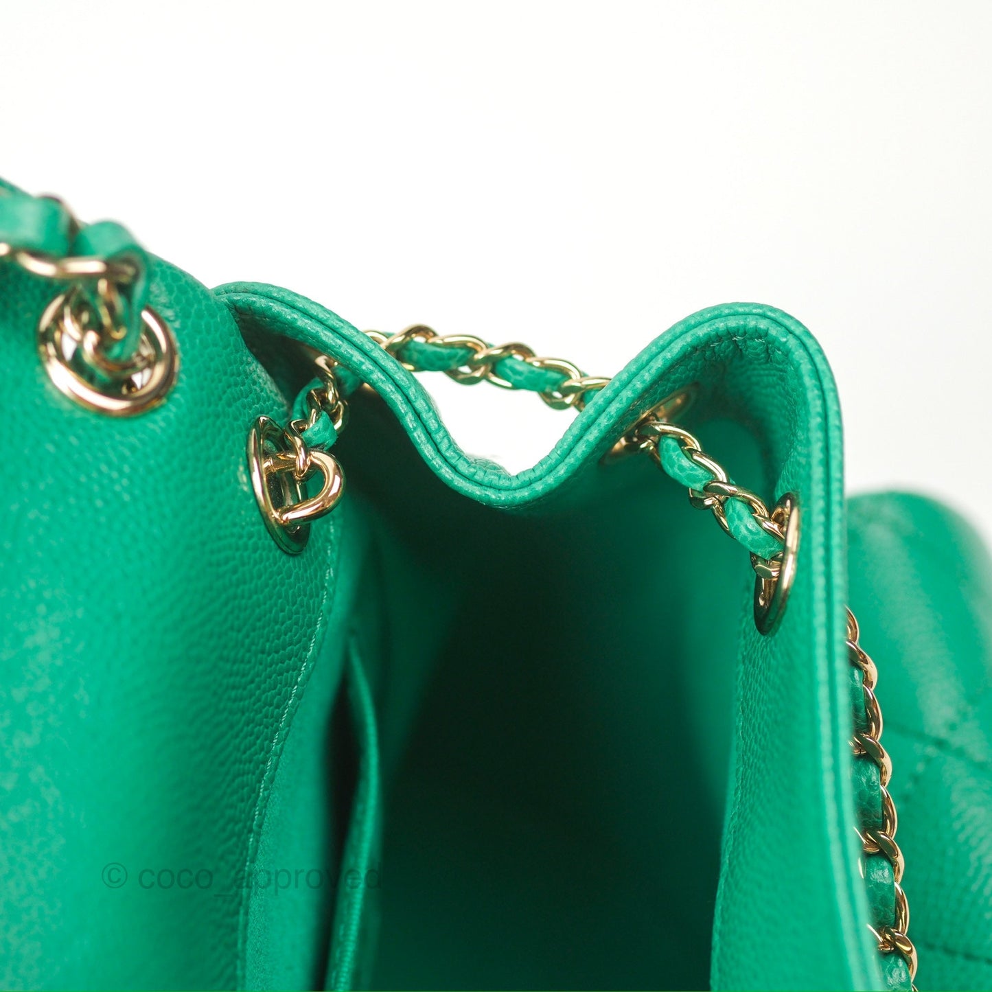Chanel Duma Backpack Small Green Caviar Gold Hardware 23P