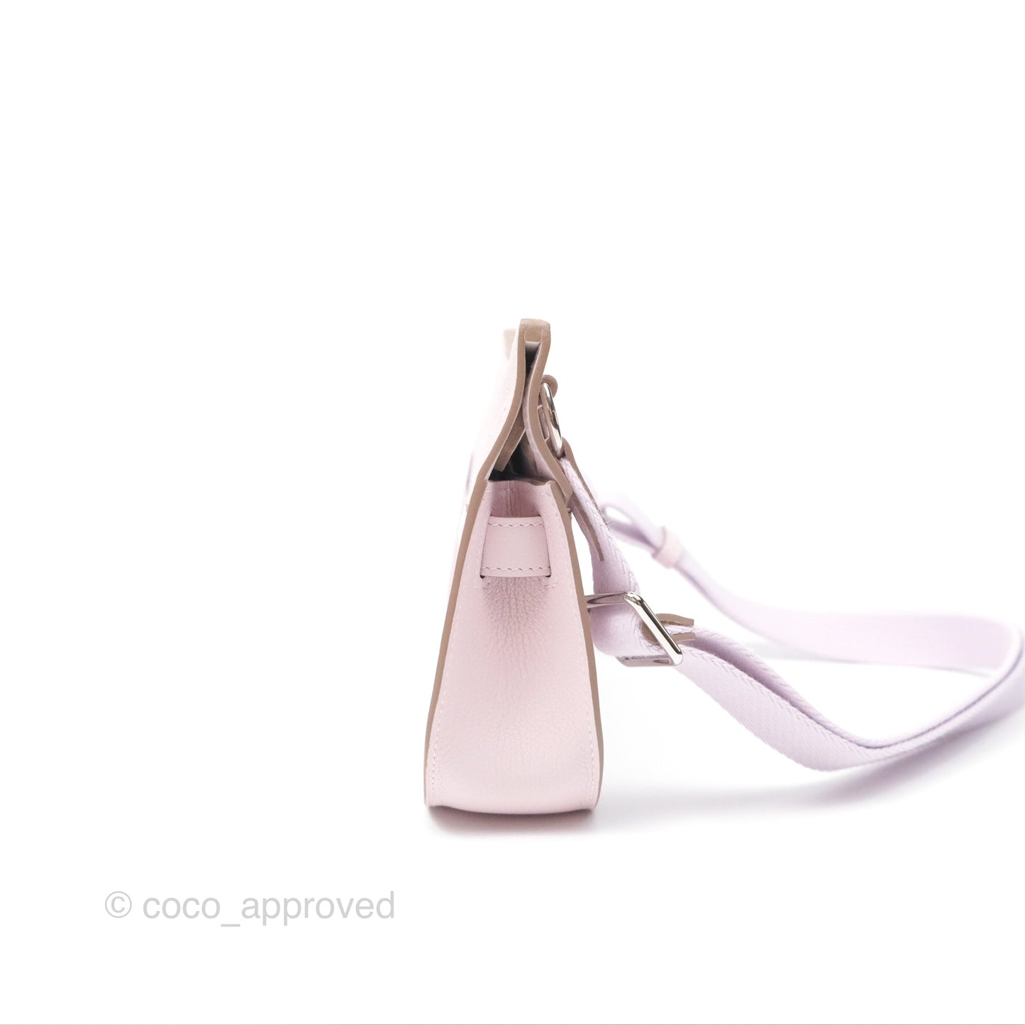 Hermès Mini Jypsiere Mauve Pale Evercolor Palladium Hardware
