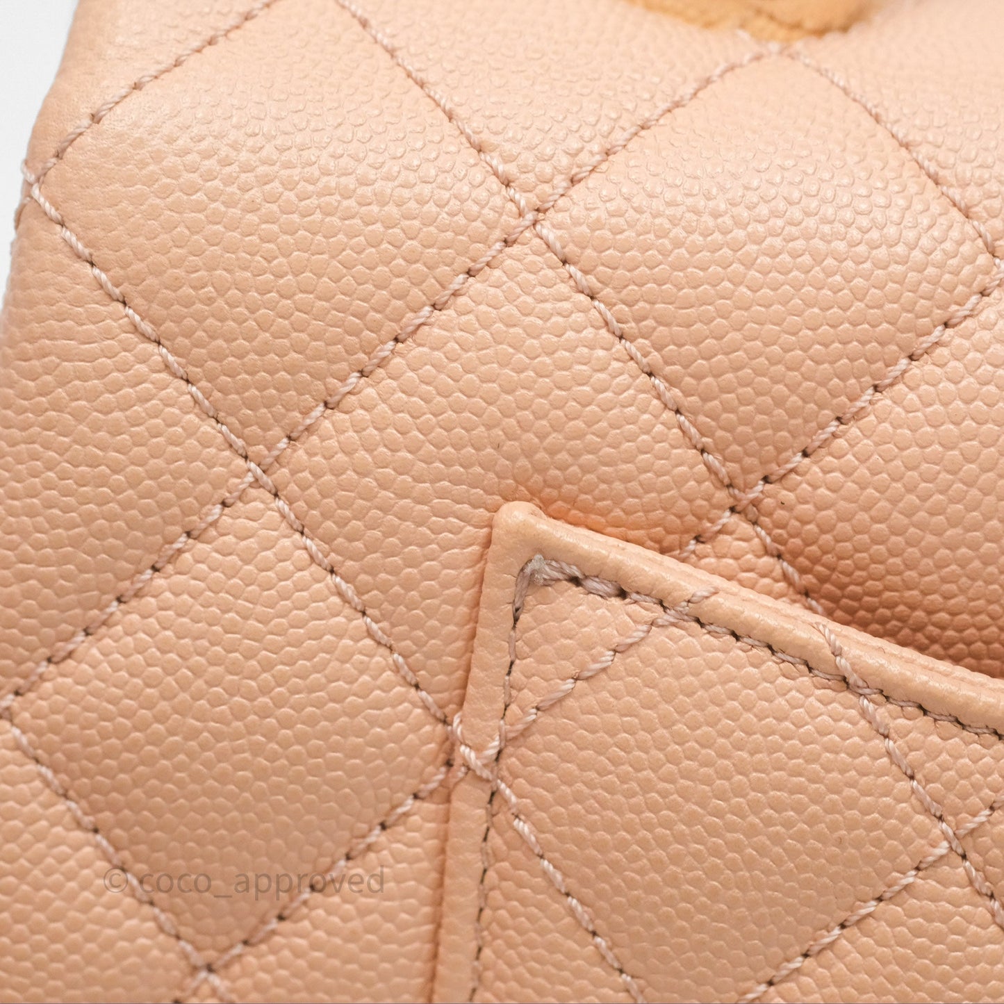 Chanel Small Coco Handle Quilted Pink Beige Caviar Gold Hardware