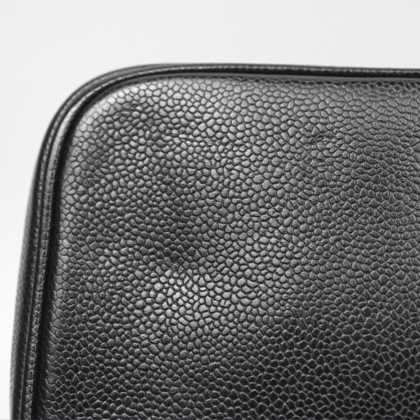 Chanel Vintage Vanity Case Black Caviar Gold Hardware