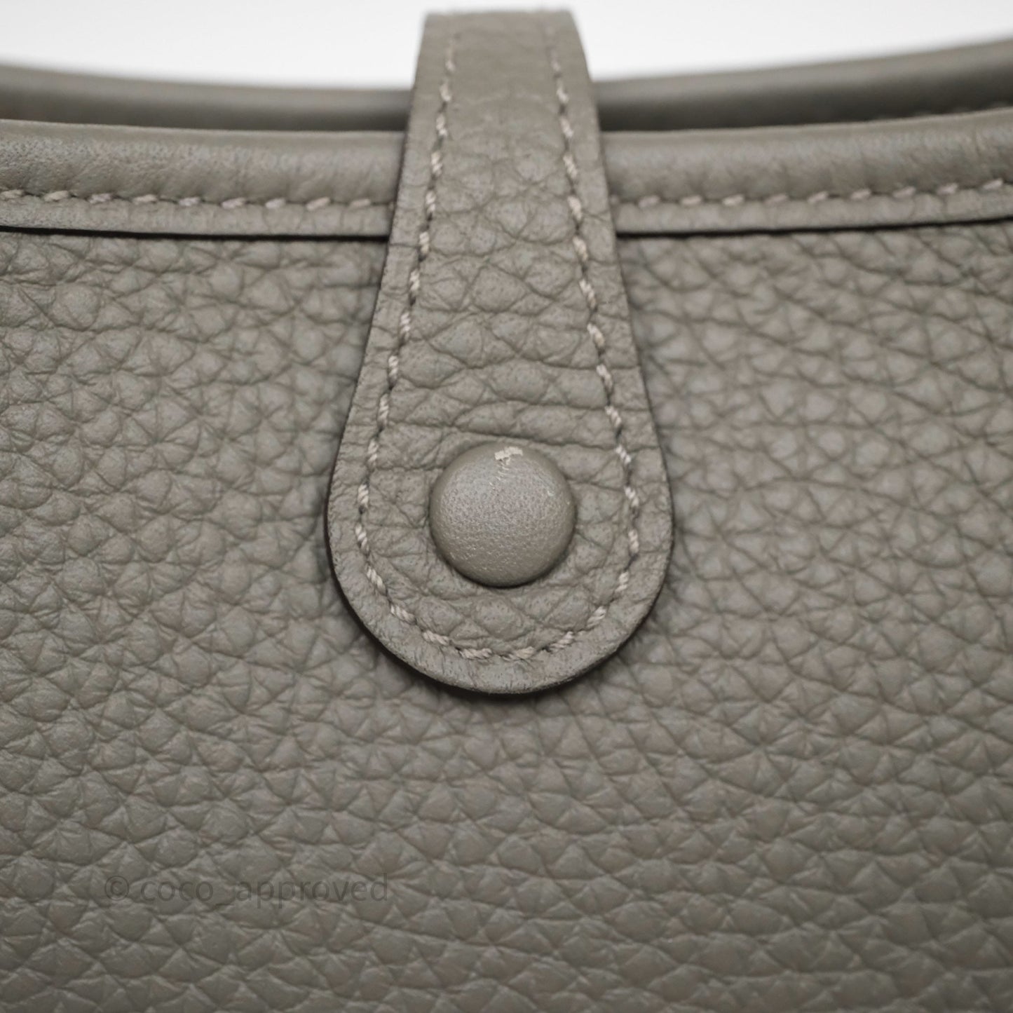 Hermès Mini Evelyne 16 Gris Meyer 0L Clemence Palladium Hardware
