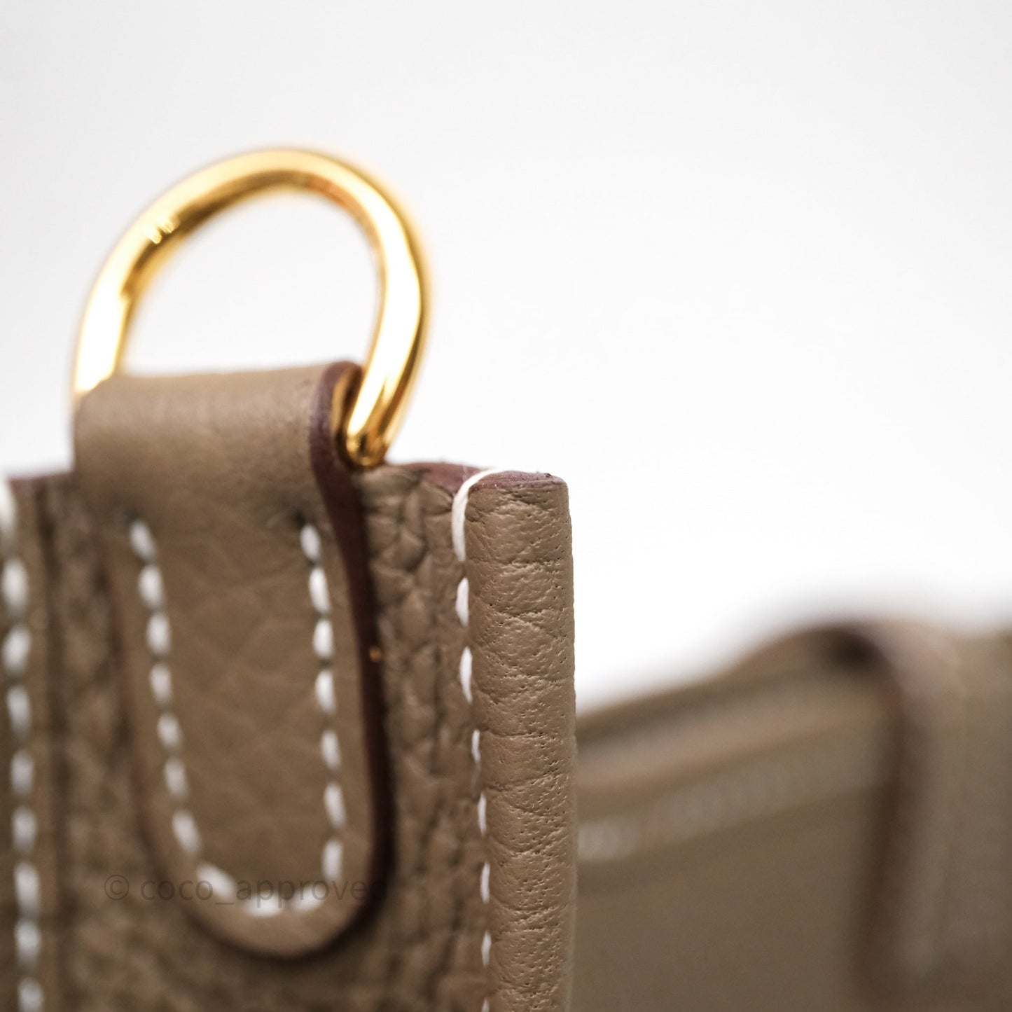 Hermès Mini Evelyne 16 Etoupe 18 Clemence Gold Hardware