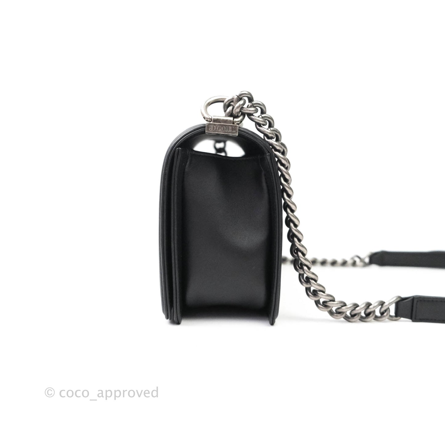 Chanel Quilted Medium Calfskin Boy Flap Ruthenium Hardware