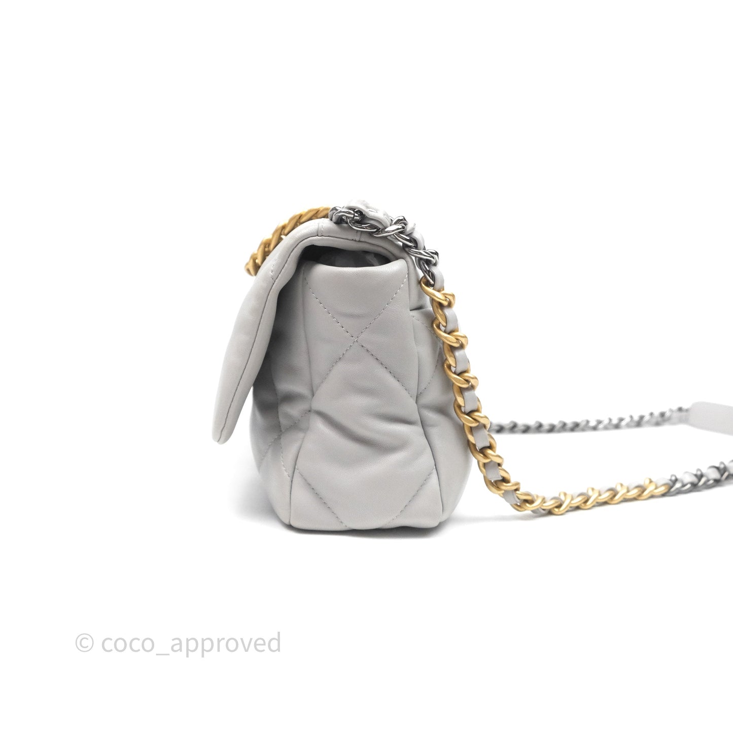Chanel 19 Small Light Grey Mixed Hardware