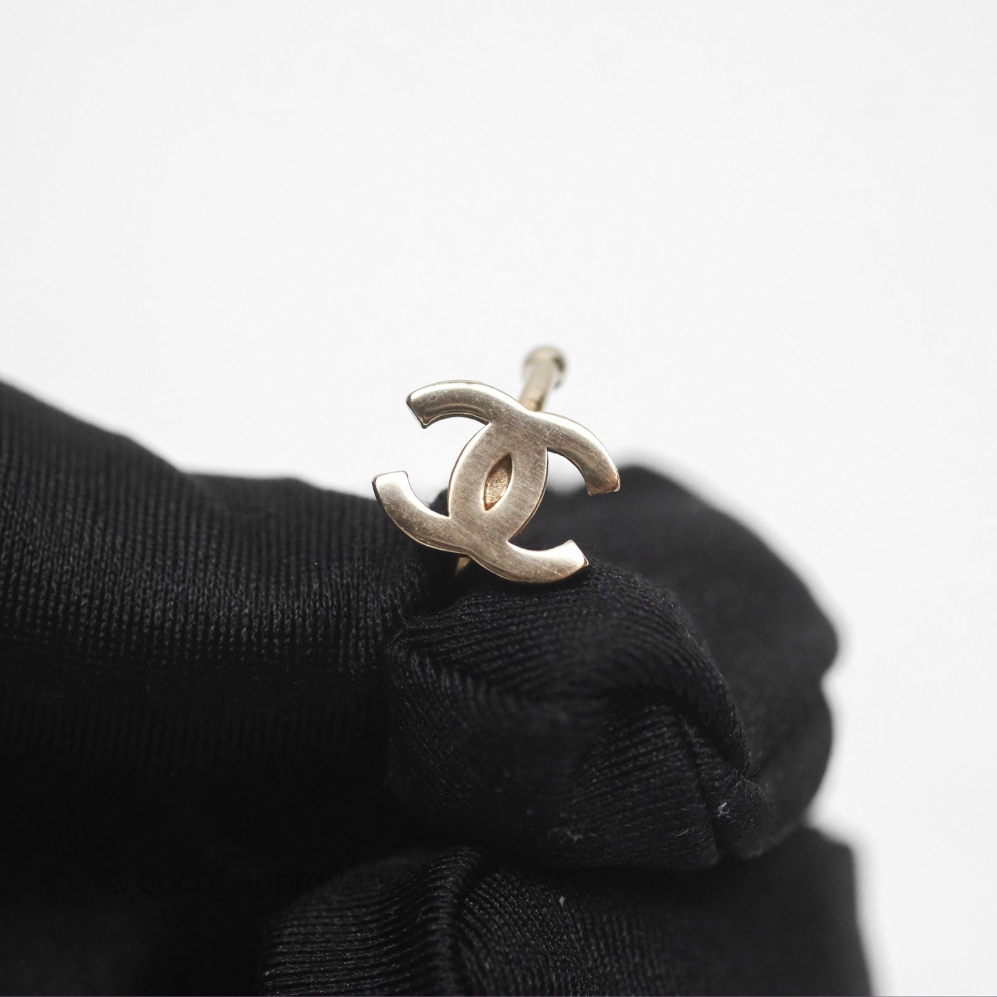 Chanel Crystal CC Ear Cuff Gold Tone 22C