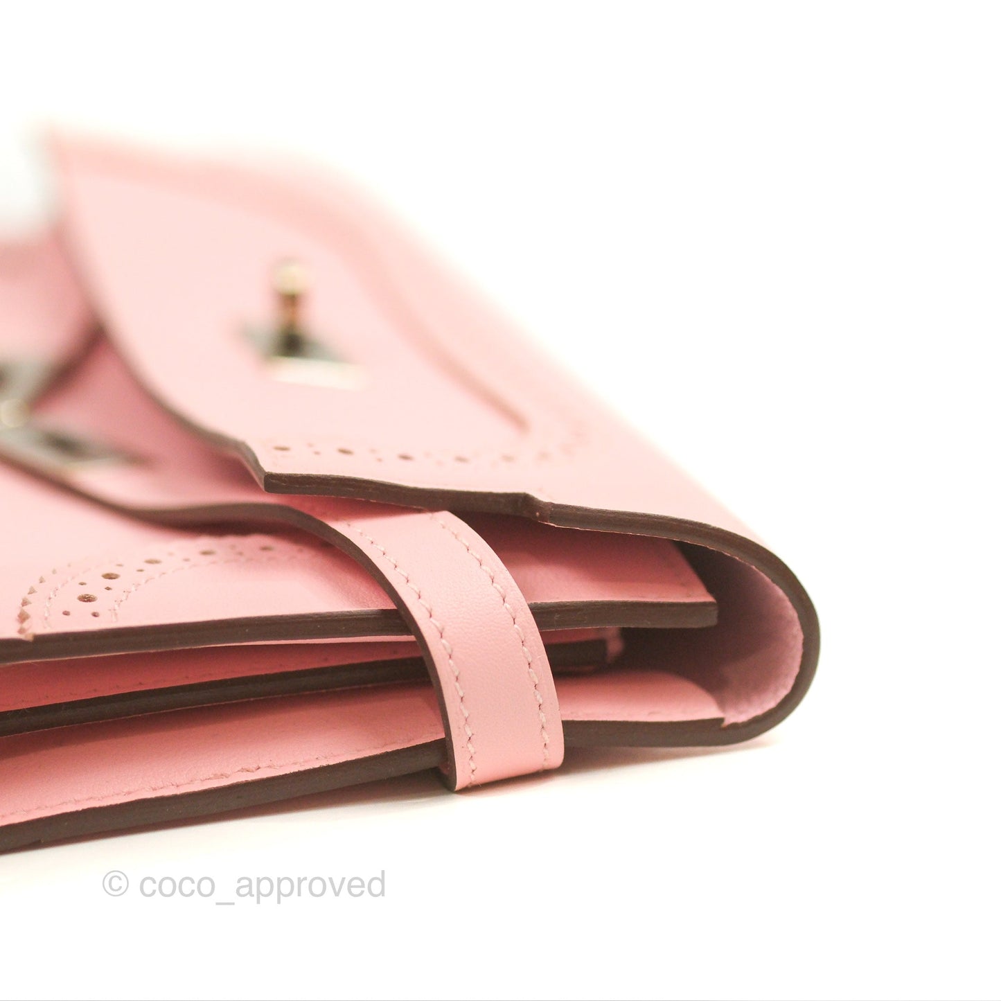Hermès Ghillies Kelly Wallet Rose Sakura Swift Palladium Hardware